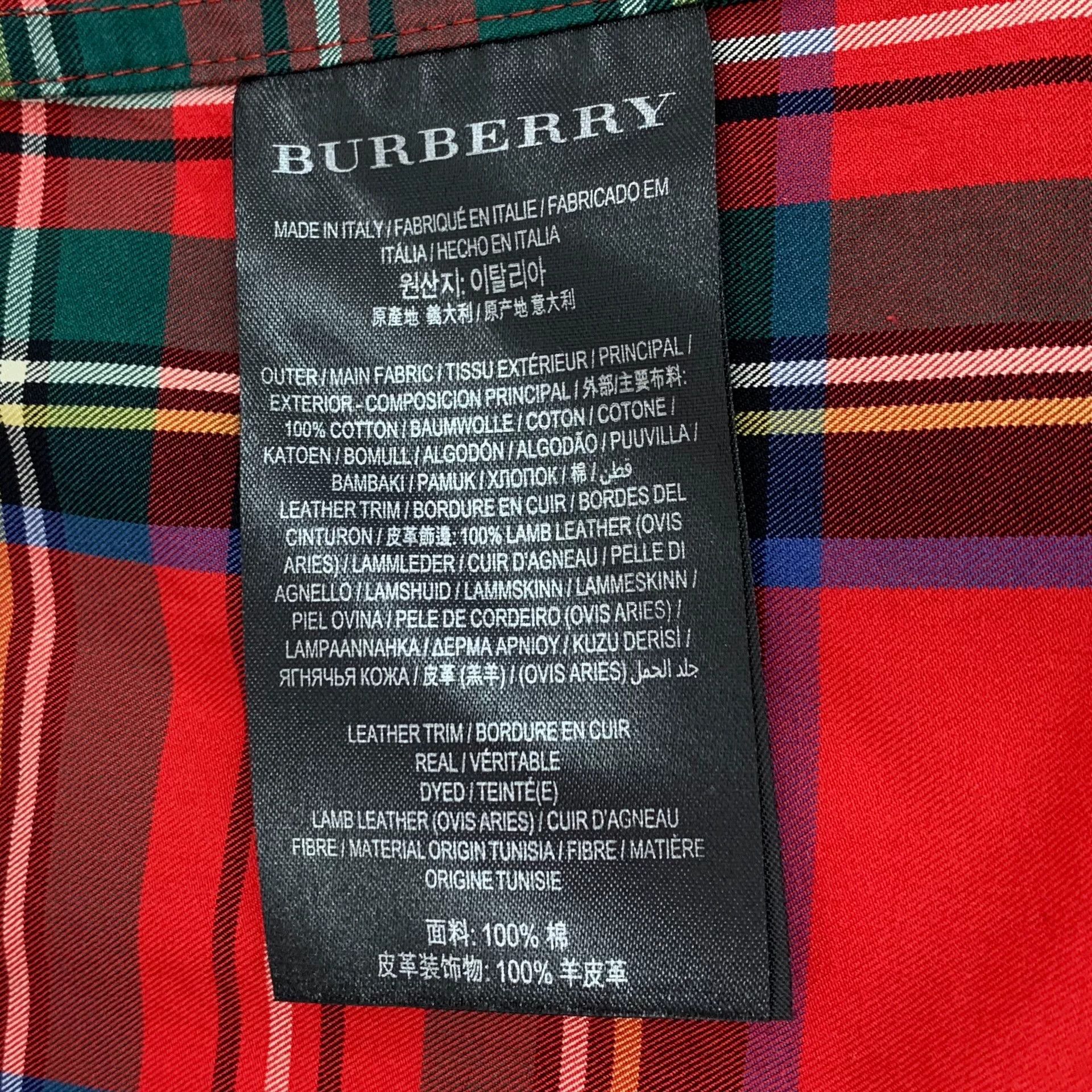 Burberry Burberry Red Plaid Cotton Zip Hoodie Size 48 Size US M / EU 48-50 / 2 - 8 Thumbnail