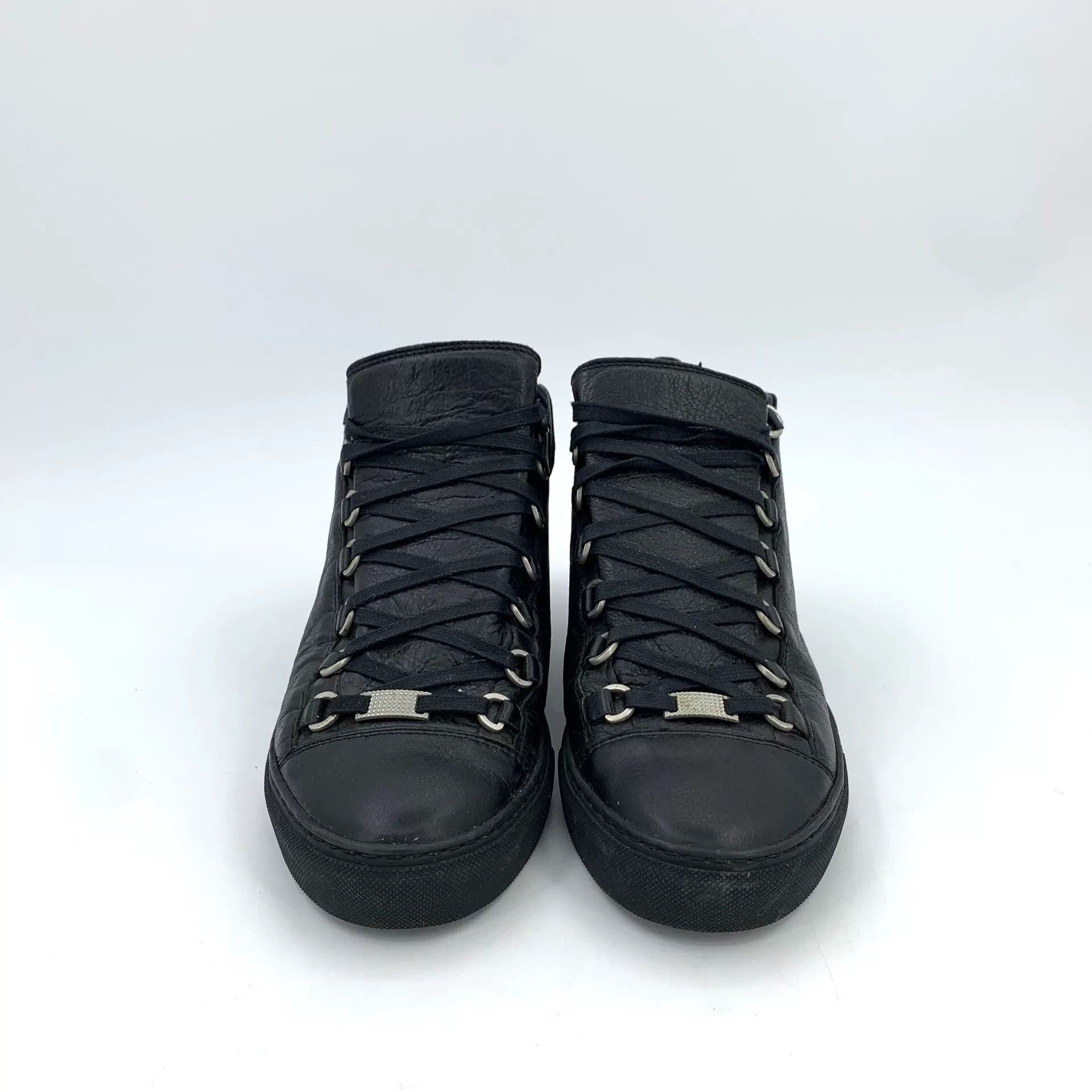 Balenciaga Balenciaga Leather Ring Eyelet Hi-Top Sneakers EU 40 Size US 7 / EU 40 - 4 Thumbnail