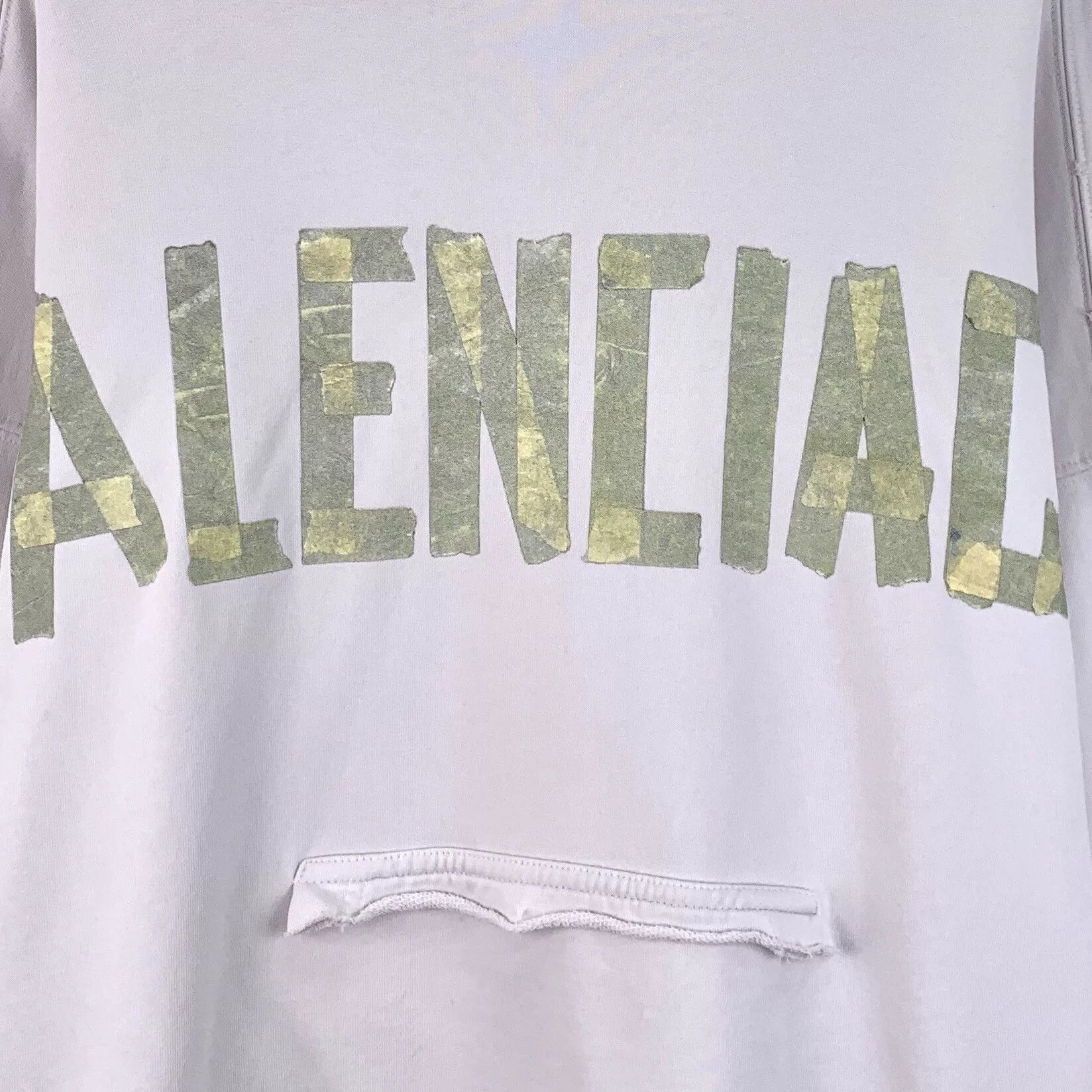 Balenciaga Balenciaga Distressed Tape Logo Hoodie XS Size US XS / EU 42 / 0 - 5 Thumbnail