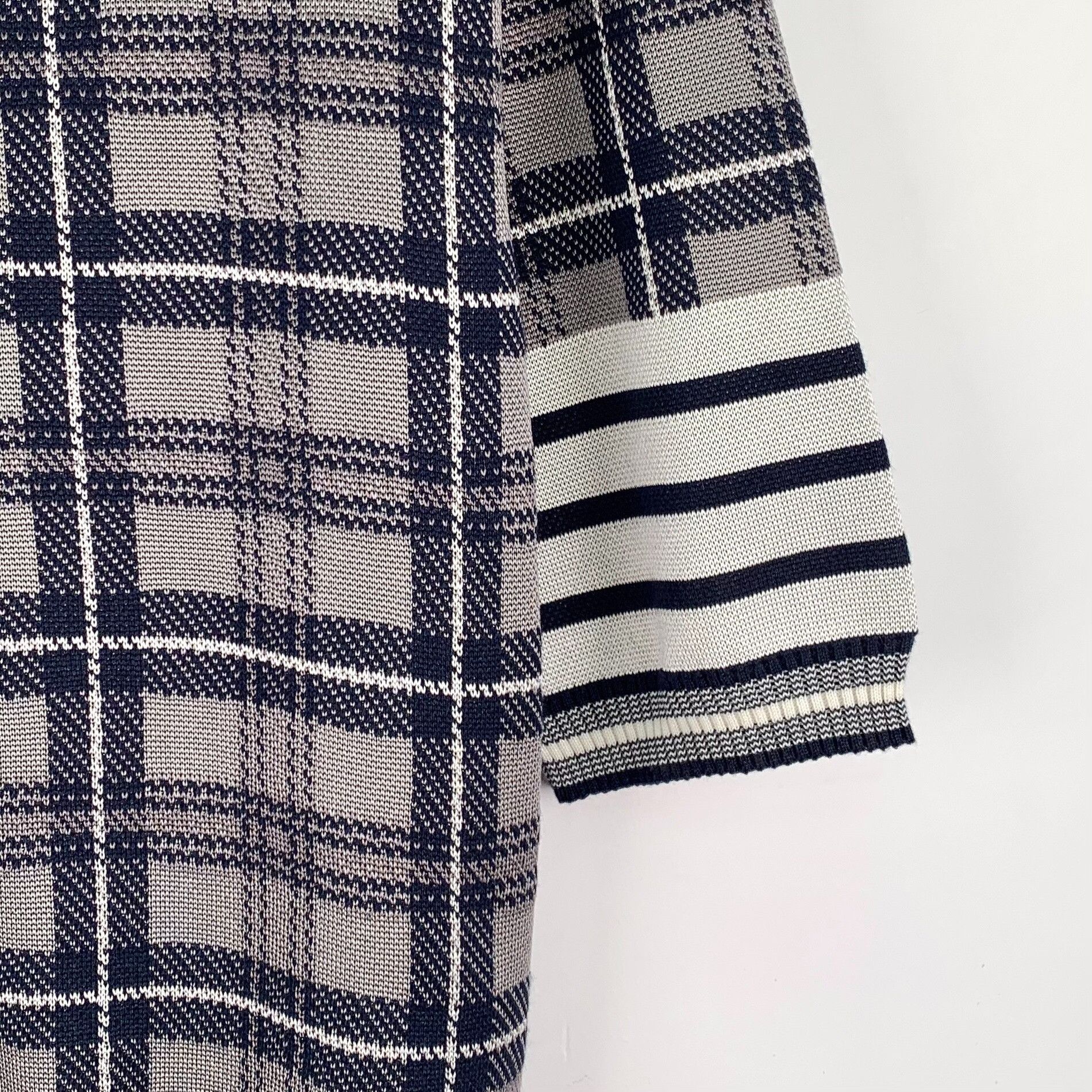 Thom Browne Thom Browne Plaid Silk Cotton Polo Size 3 Size US L / EU 52-54 / 3 - 5 Thumbnail