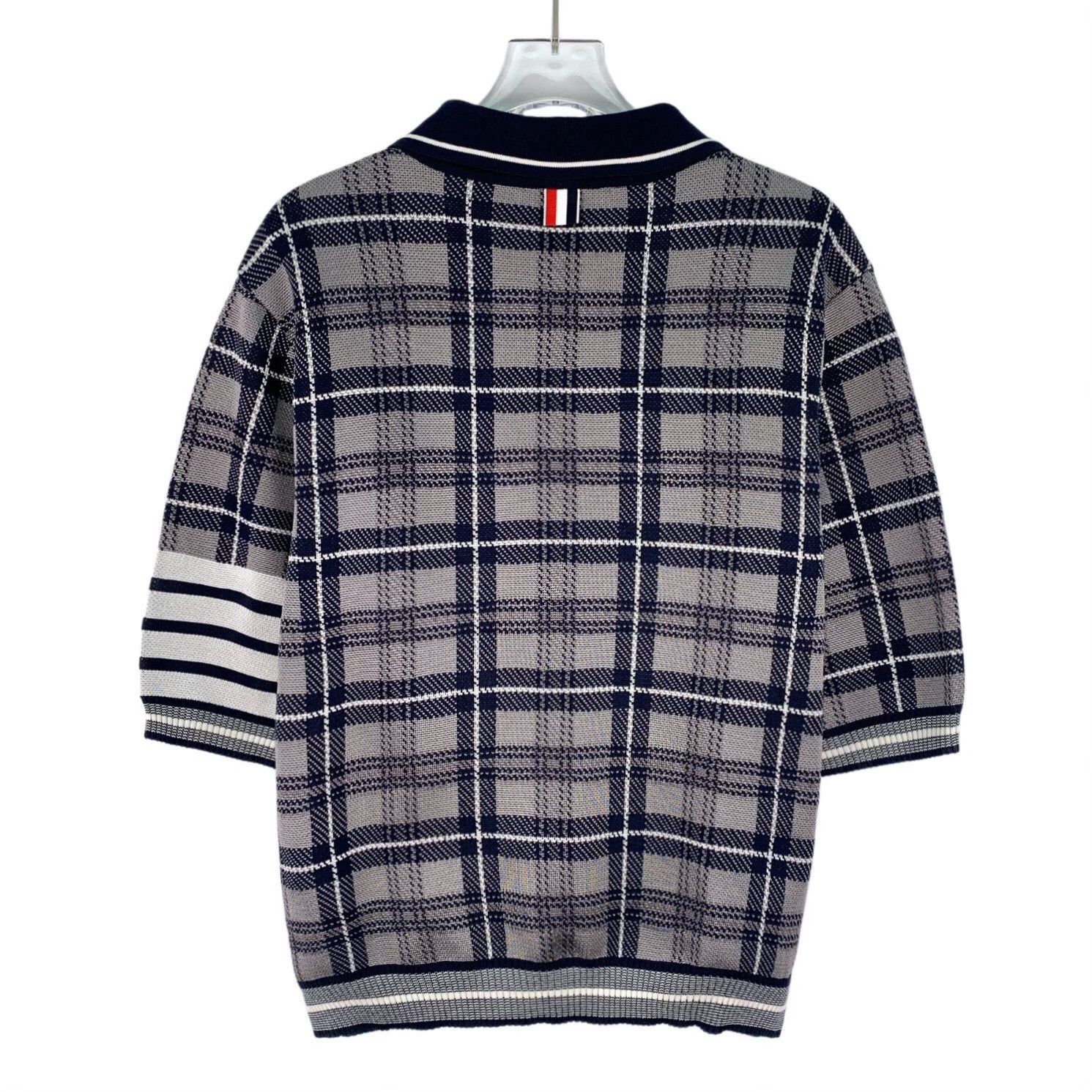 Thom Browne Thom Browne Plaid Silk Cotton Polo Size 3 Size US L / EU 52-54 / 3 - 3 Thumbnail