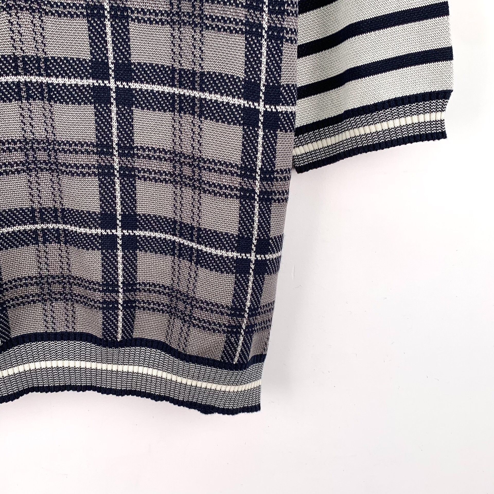 Thom Browne Thom Browne Plaid Silk Cotton Polo Size 3 Size US L / EU 52-54 / 3 - 6 Thumbnail