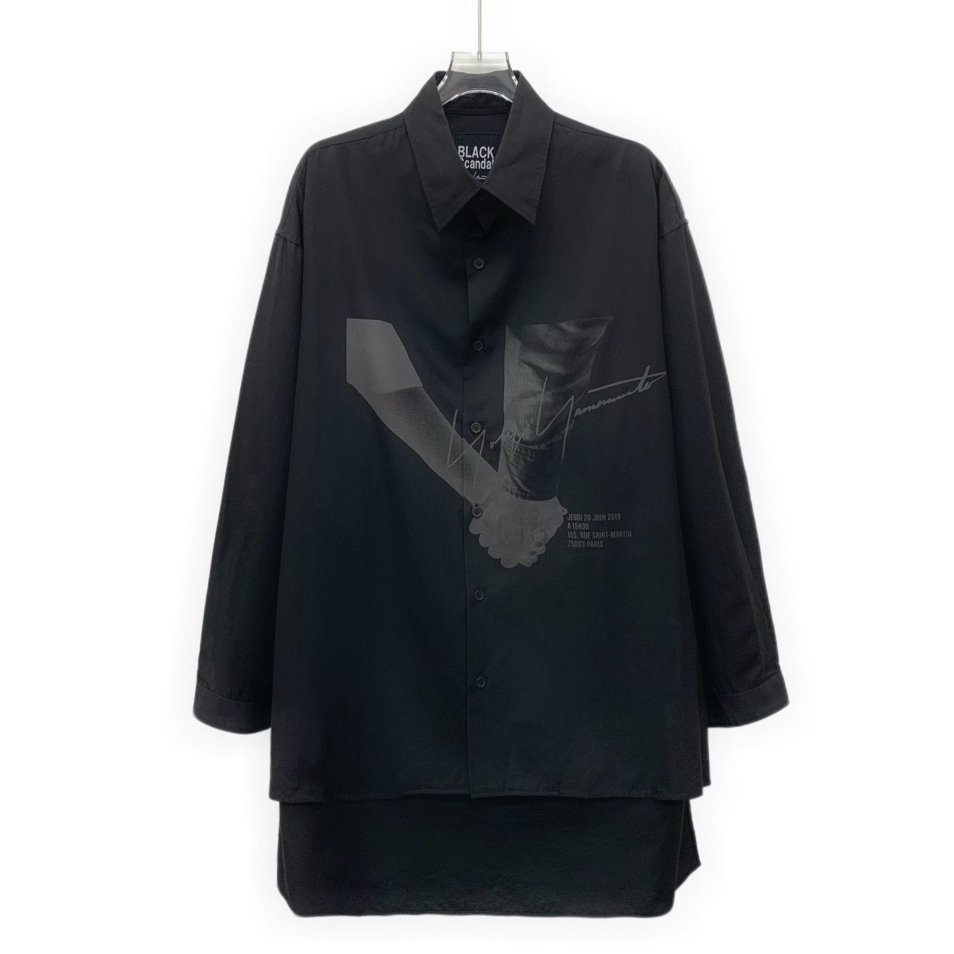 Yohji Yamamoto Yohji Yamamoto Black Scandal Handshake Shirt Size 2 Size US M / EU 48-50 / 2 - 2 Thumbnail