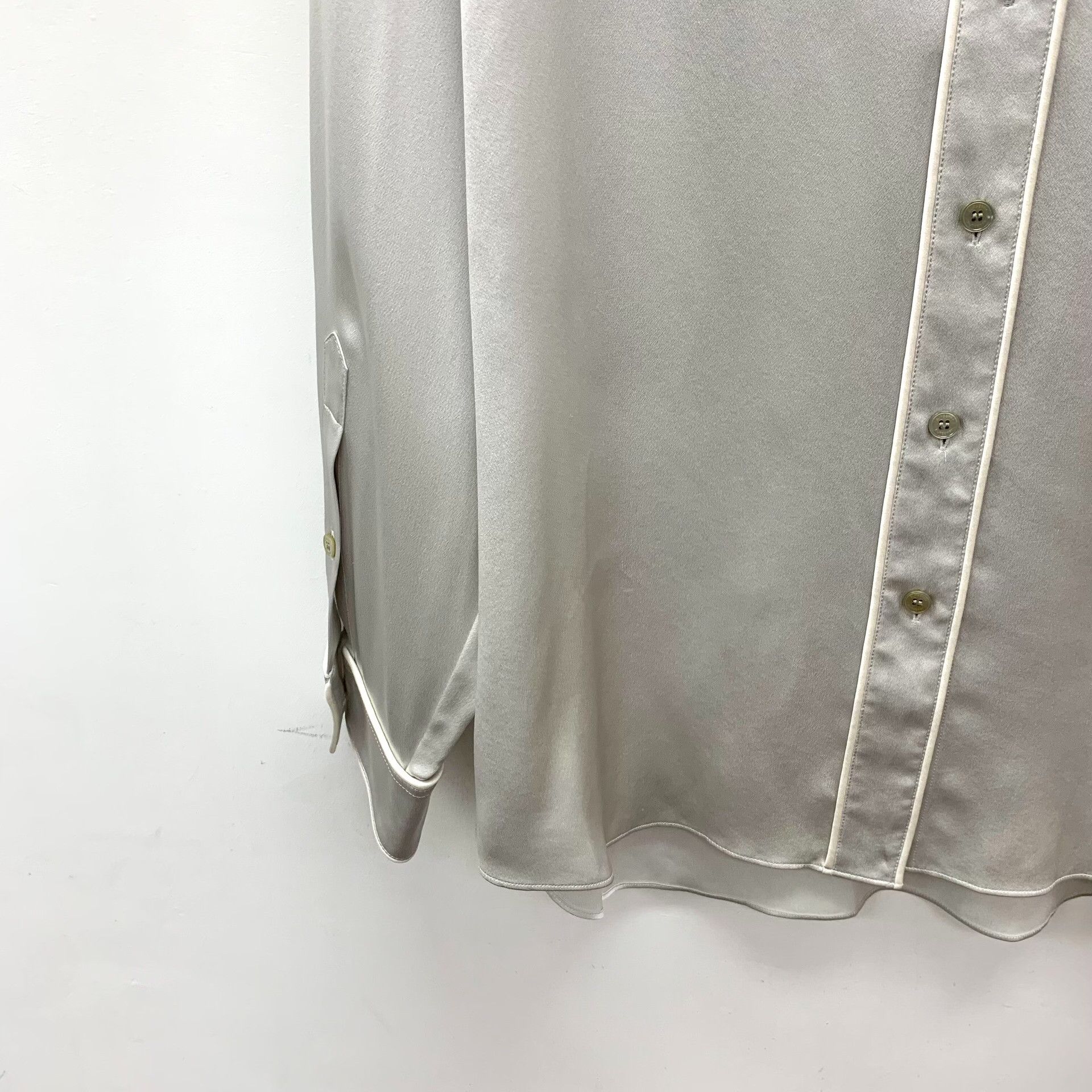 Burberry Burberry Silk Piping Long Sleeve Shirt IT 38 Size XS / US 0-2 / IT 36-38 - 5 Thumbnail
