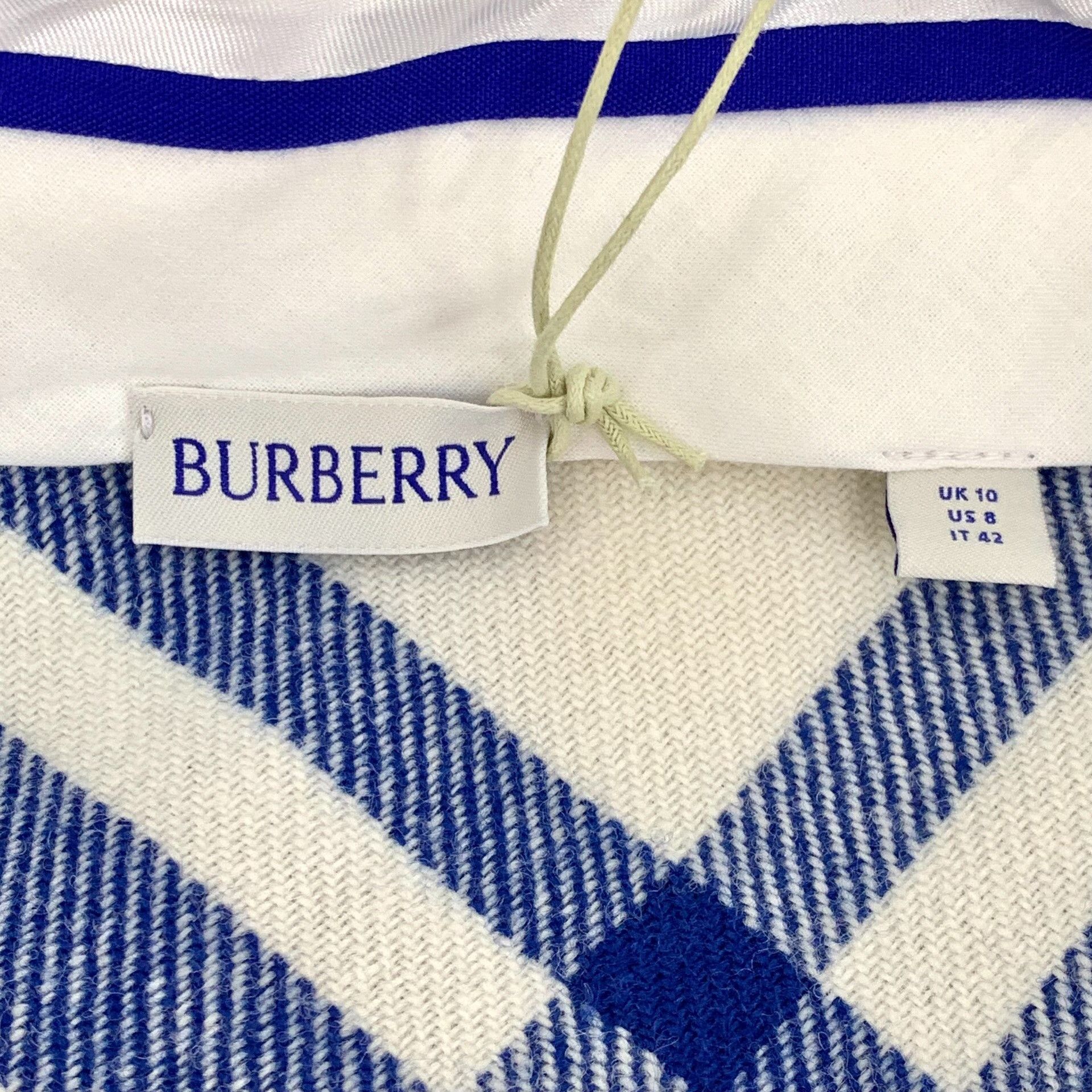 Burberry Burberry Blue Check Wool Mini Skirt IT 42 Size 28" / US 6 / IT 42 - 6 Thumbnail