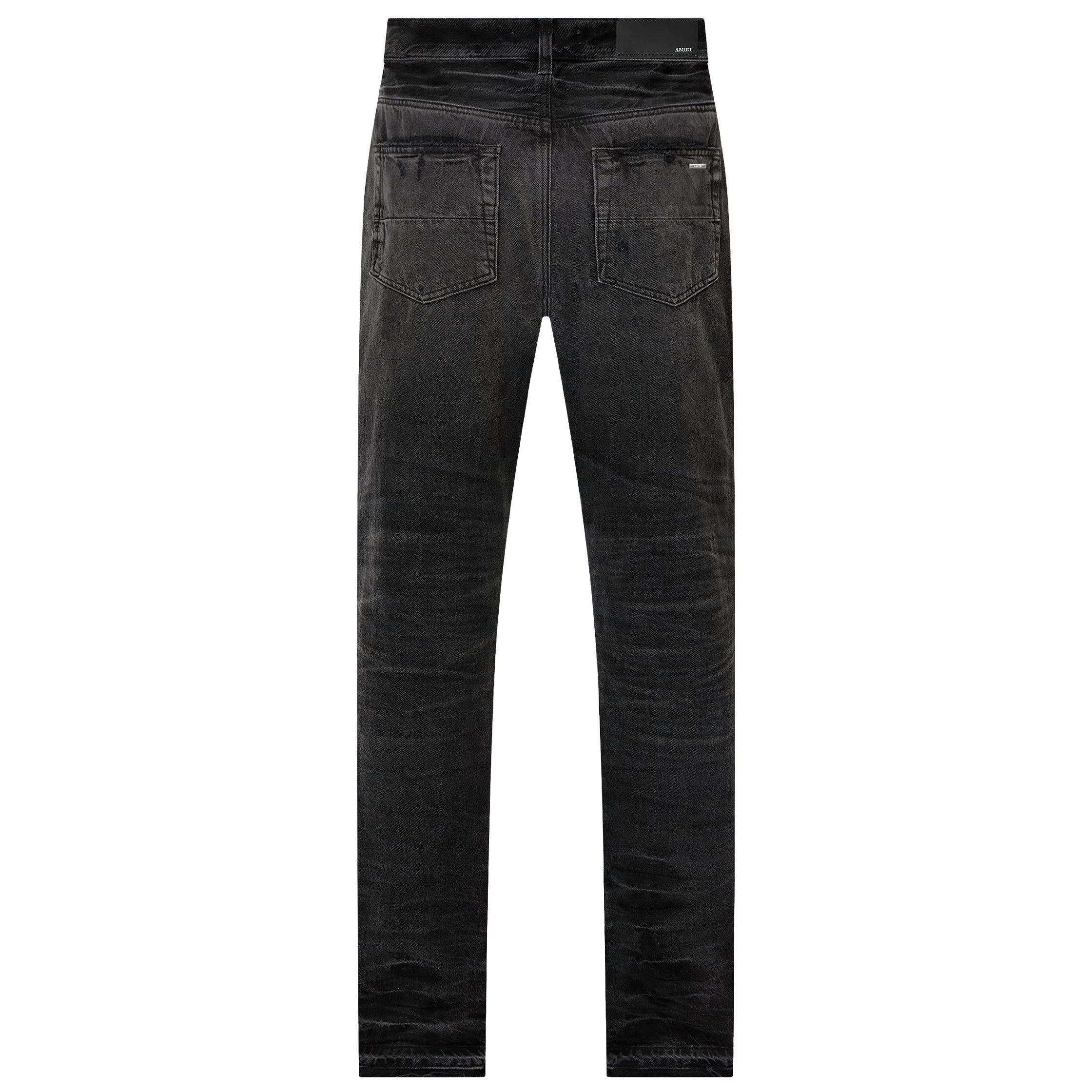Amiri Leather Straight MX1 Jean Vintage Black Size US 33 - 2 Thumbnail