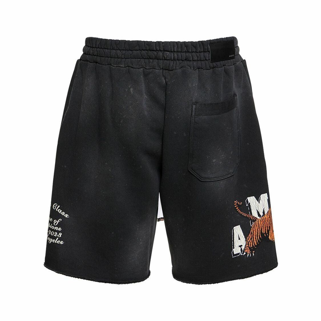 Amiri Vintage Tiger Sweatshort Black Size US 32 / EU 48 - 2 Thumbnail