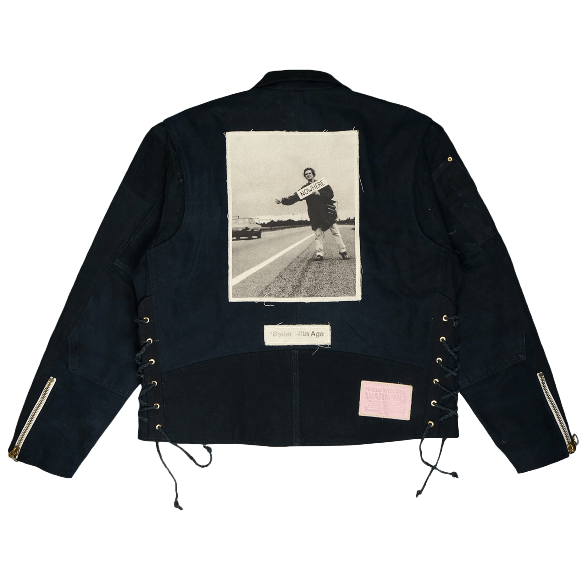 Better With Age * Tuxedo Reconstructed Workwear Motorcycle Jacket Black Size US XL / EU 56 / 4 - 2 Thumbnail