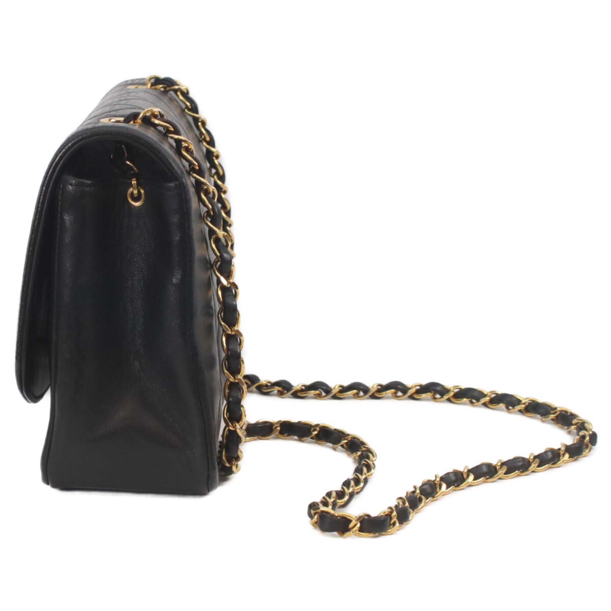 Chanel CHANEL A01165 Black Lambskin Gold Hardware Diana 25 Shoulder Bag for Women Size ONE SIZE - 2 Thumbnail