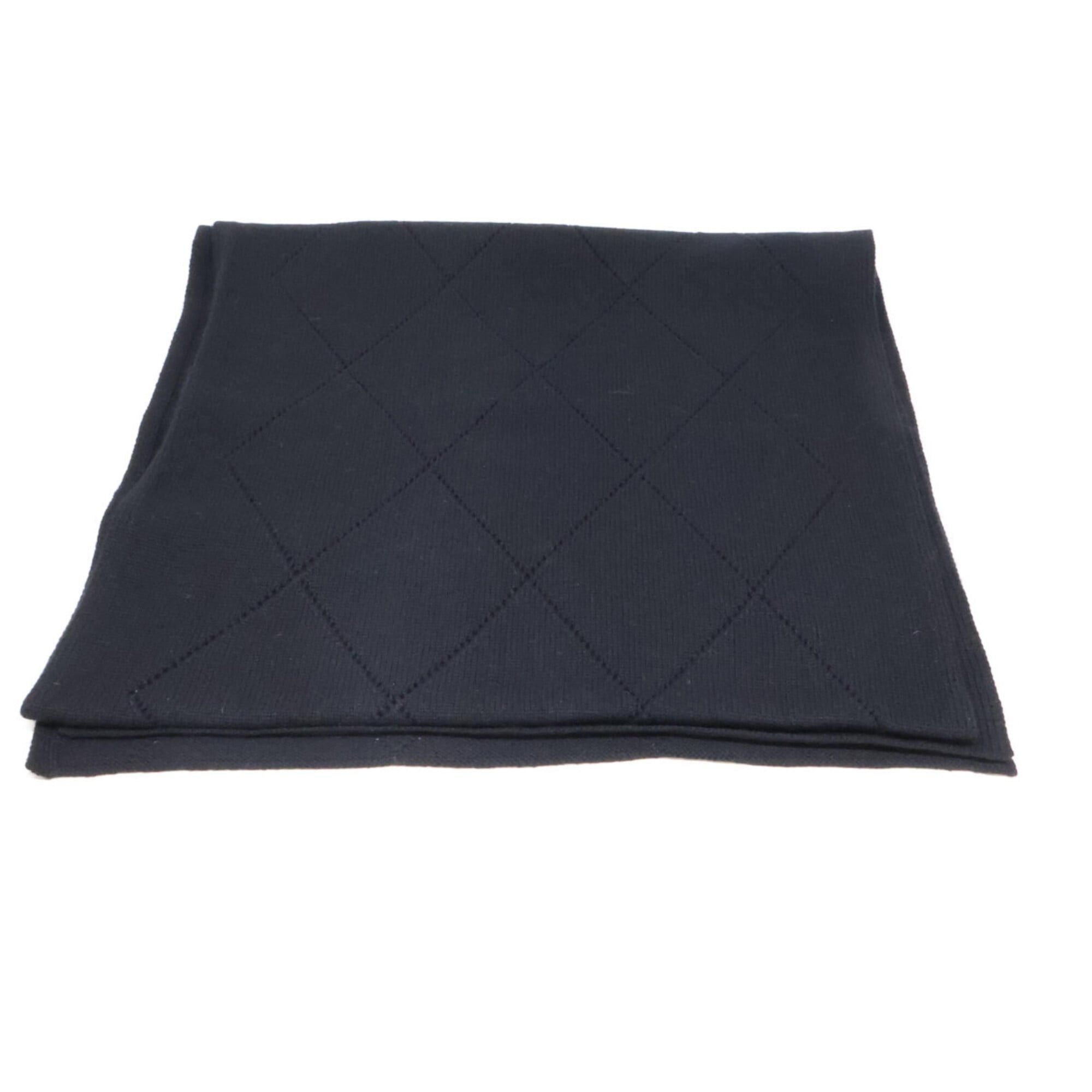 Chanel CHANEL Coco Mark Cashmere Scarf, Black, Women's Size ONE SIZE - 3 Thumbnail