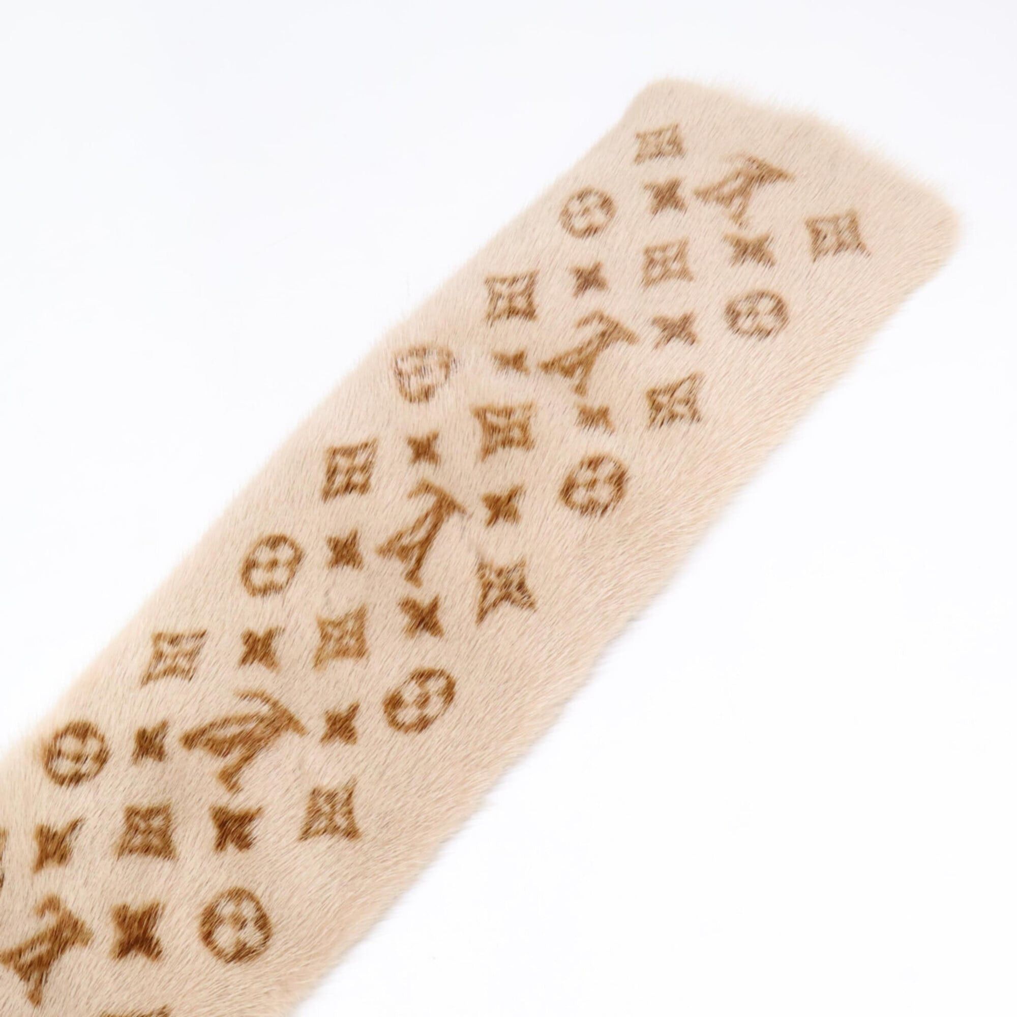 Louis Vuitton LOUIS VUITTON M75761 Echarpe Monogram Mink Tippet Scarf (Beige) - Women's Size ONE SIZE - 4 Thumbnail