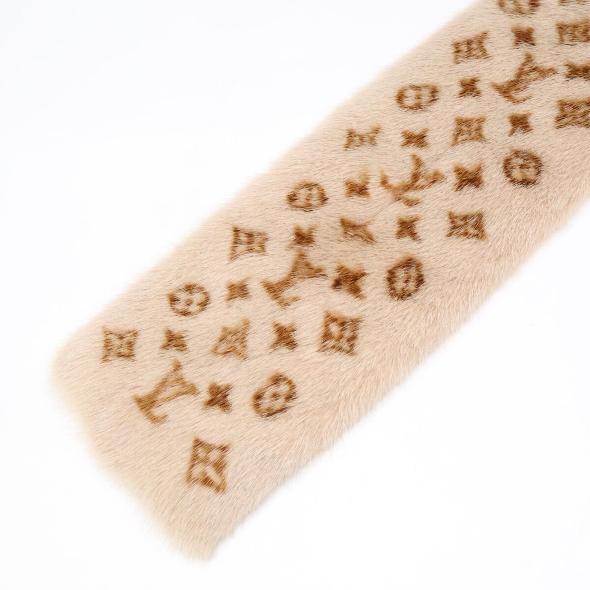 Louis Vuitton LOUIS VUITTON M75761 Echarpe Monogram Mink Tippet Scarf (Beige) - Women's Size ONE SIZE - 2 Thumbnail
