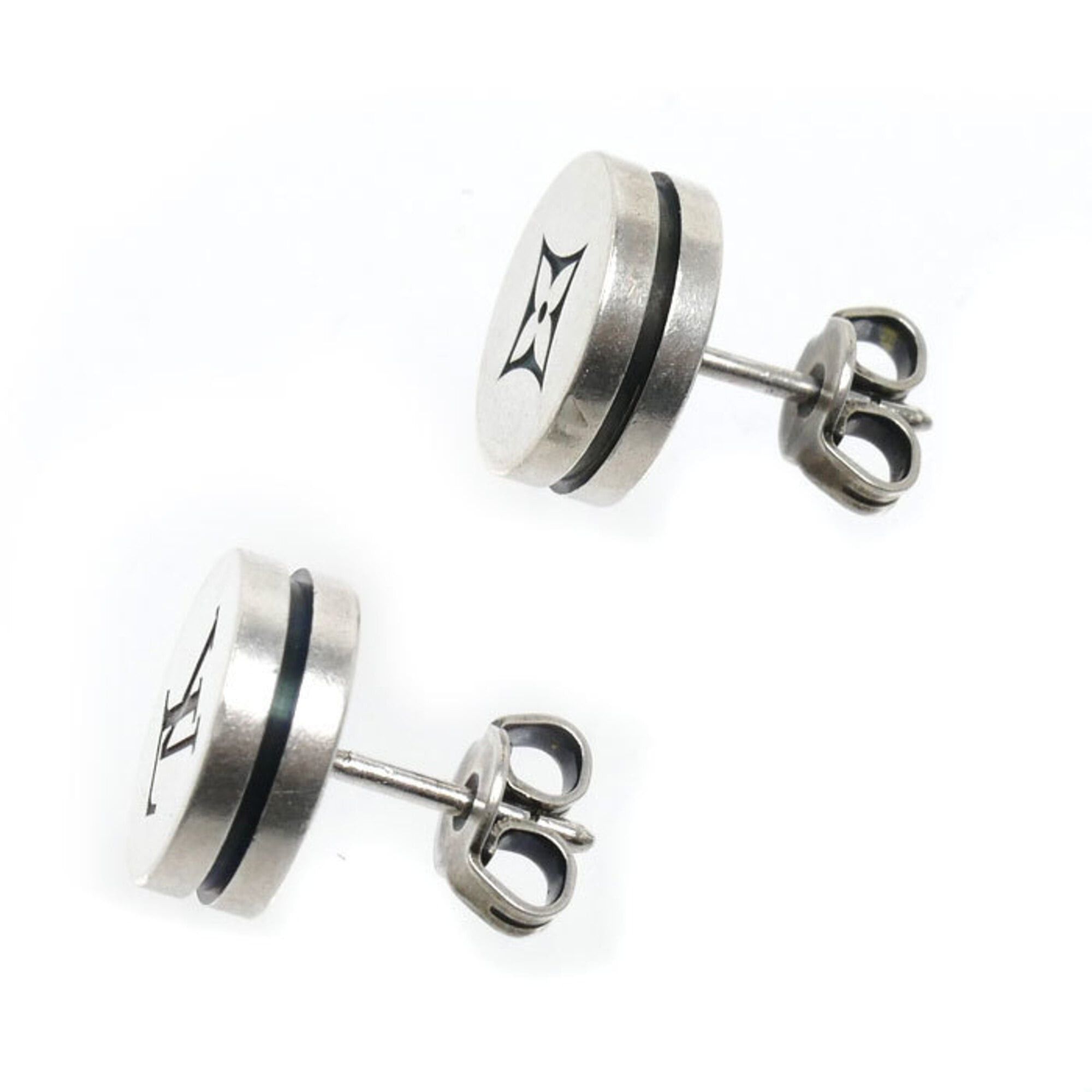 Louis Vuitton LOUIS VUITTON 925 Sterling Silver Earrings LV Tailor 3-Piece Set M02028 9.8g Women's Size ONE SIZE - 2 Thumbnail