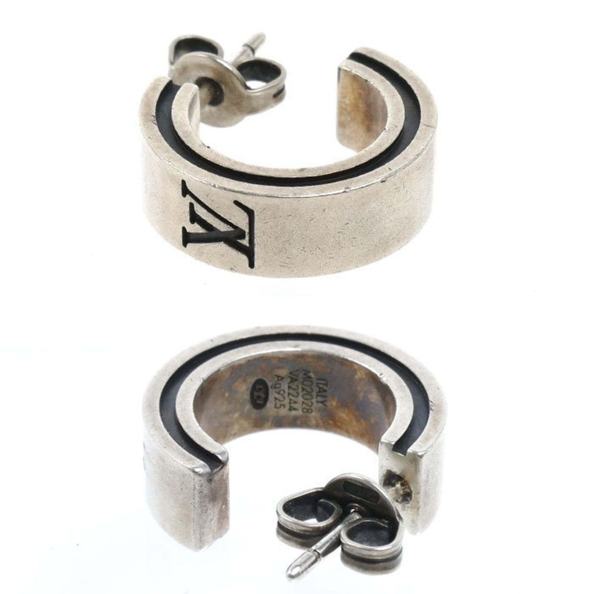 Louis Vuitton LOUIS VUITTON 925 Sterling Silver Earrings LV Tailor 3-Piece Set M02028 9.8g Women's Size ONE SIZE - 3 Thumbnail