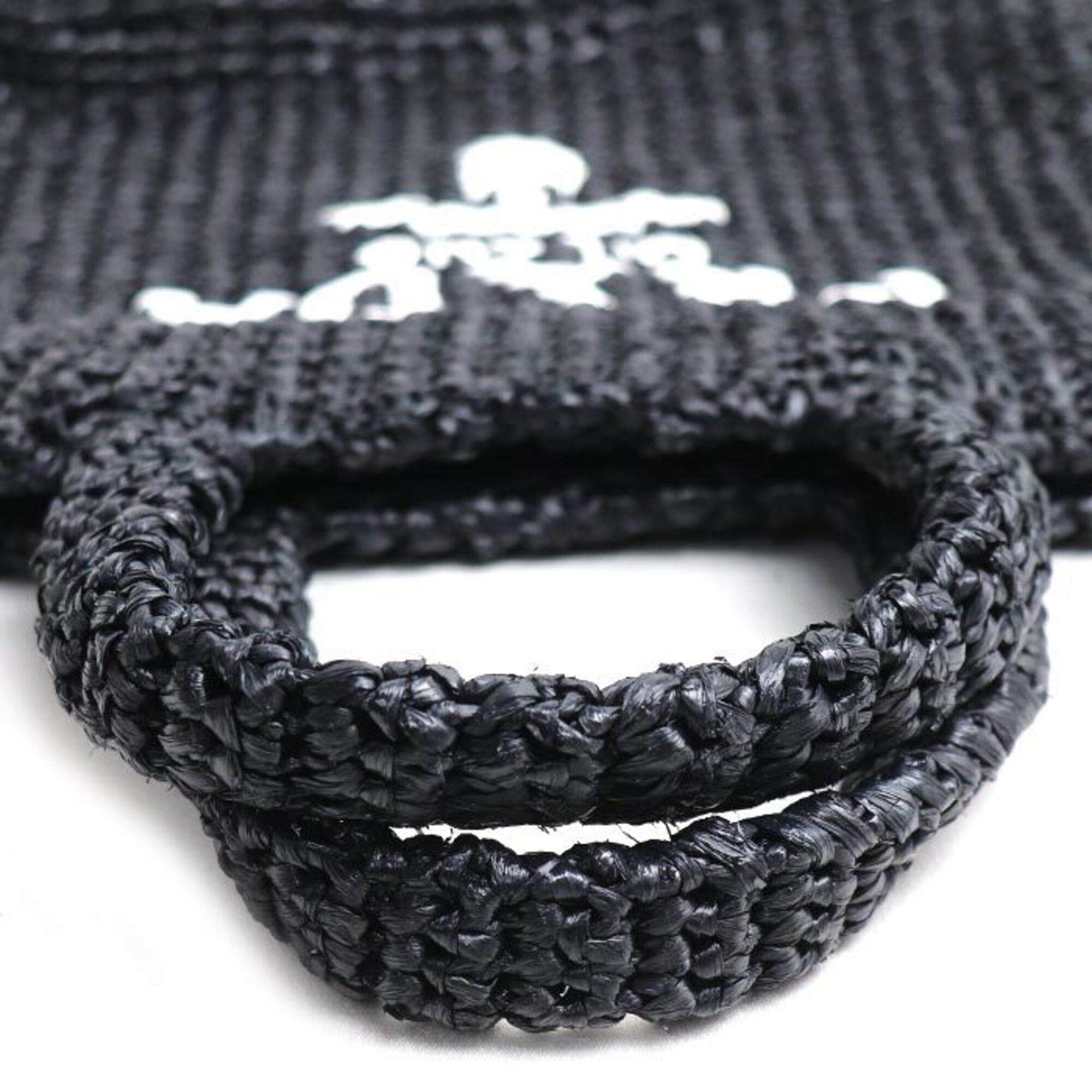 Prada PRADA Small Crochet Tote Bag, Black, 1BG422, Women's Size ONE SIZE - 5 Thumbnail