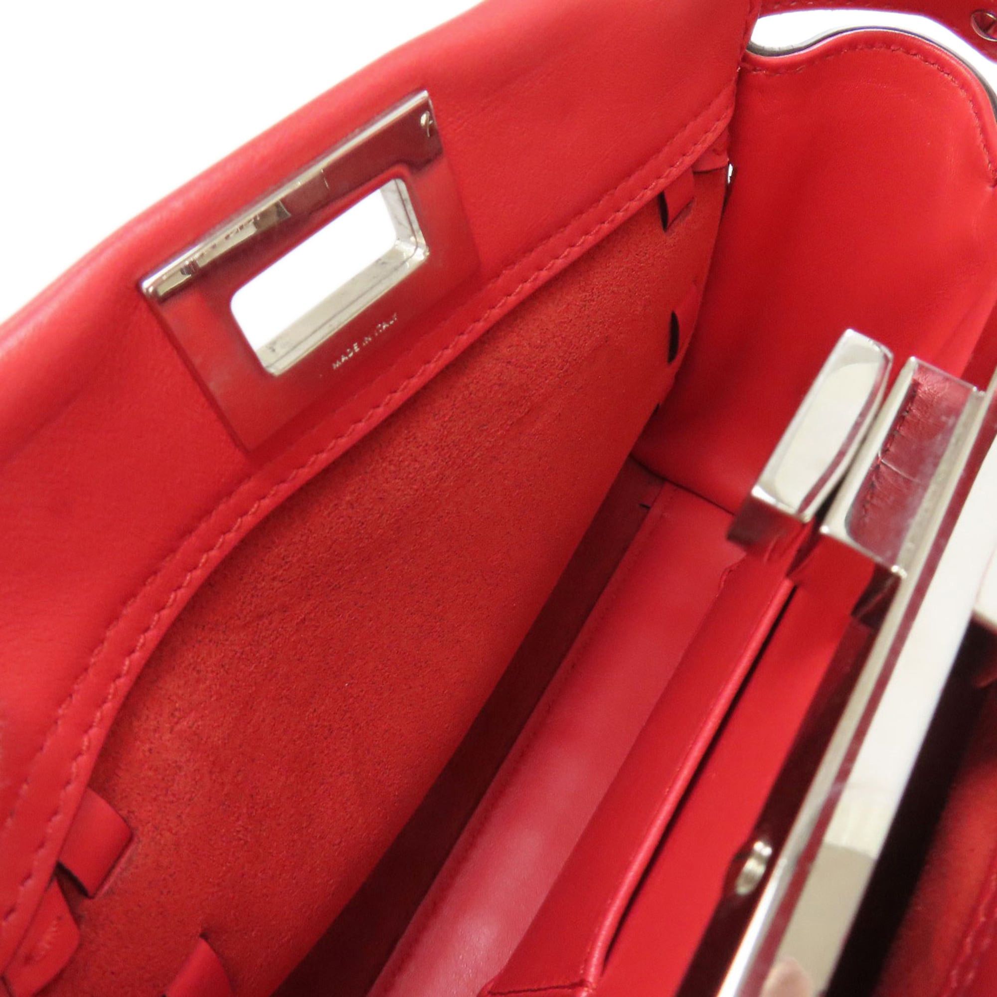 Fendi Fendi Peekaboo Mini 2-Way Handbag, Calfskin, Women's FENDI Size ONE SIZE - 5 Thumbnail