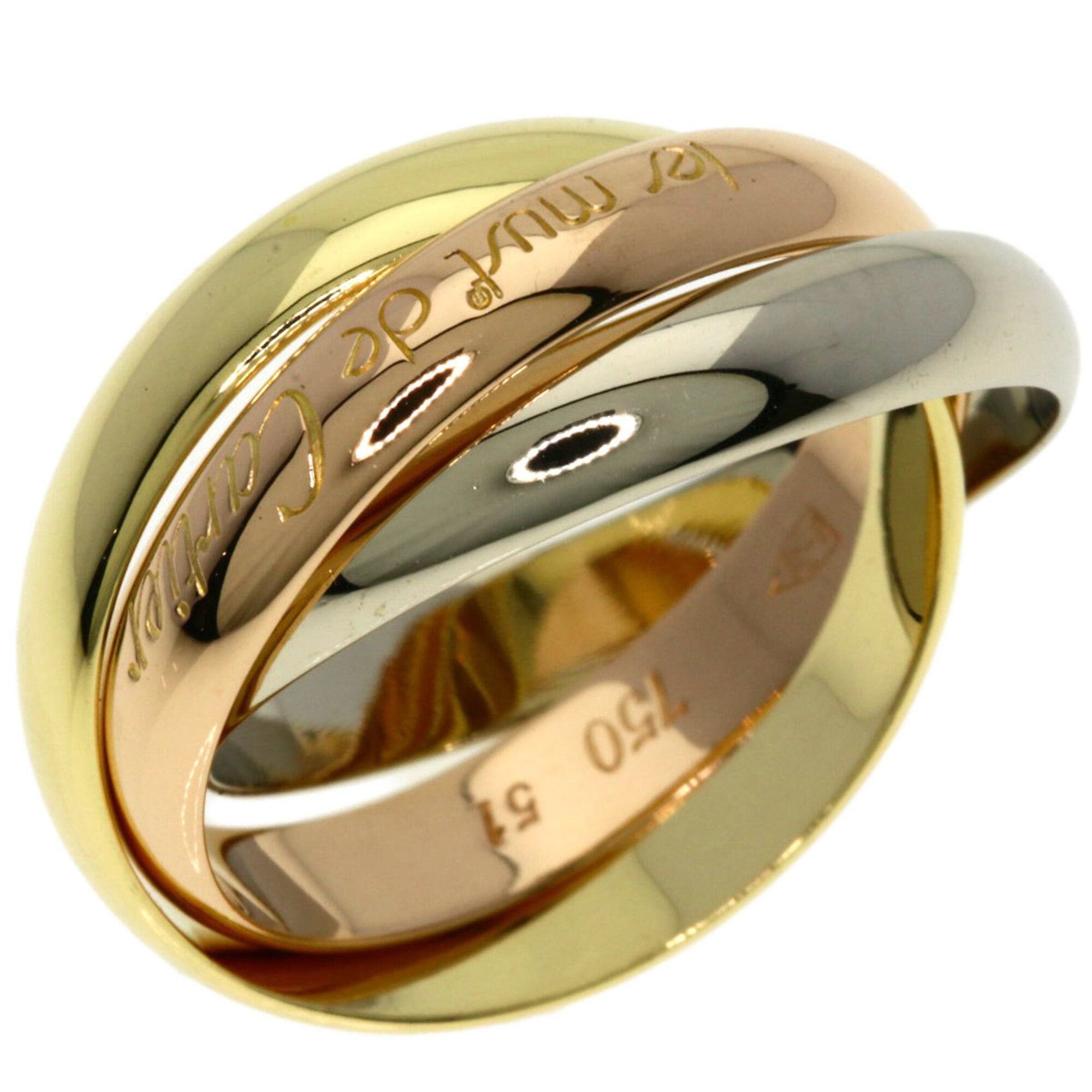 Cartier Cartier Trinity #51 Ring - 18K Yellow Gold/18K White Pink Gold Women's CARTIER Size ONE SIZE - 2 Thumbnail