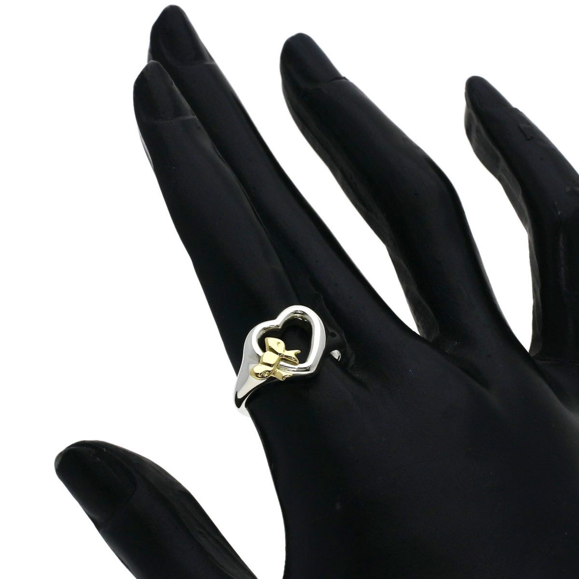 Tiffany & Co. Tiffany & Co. Heart Ribbon Ring - Silver/18K Yellow Gold Women's Size ONE SIZE - 6 Thumbnail