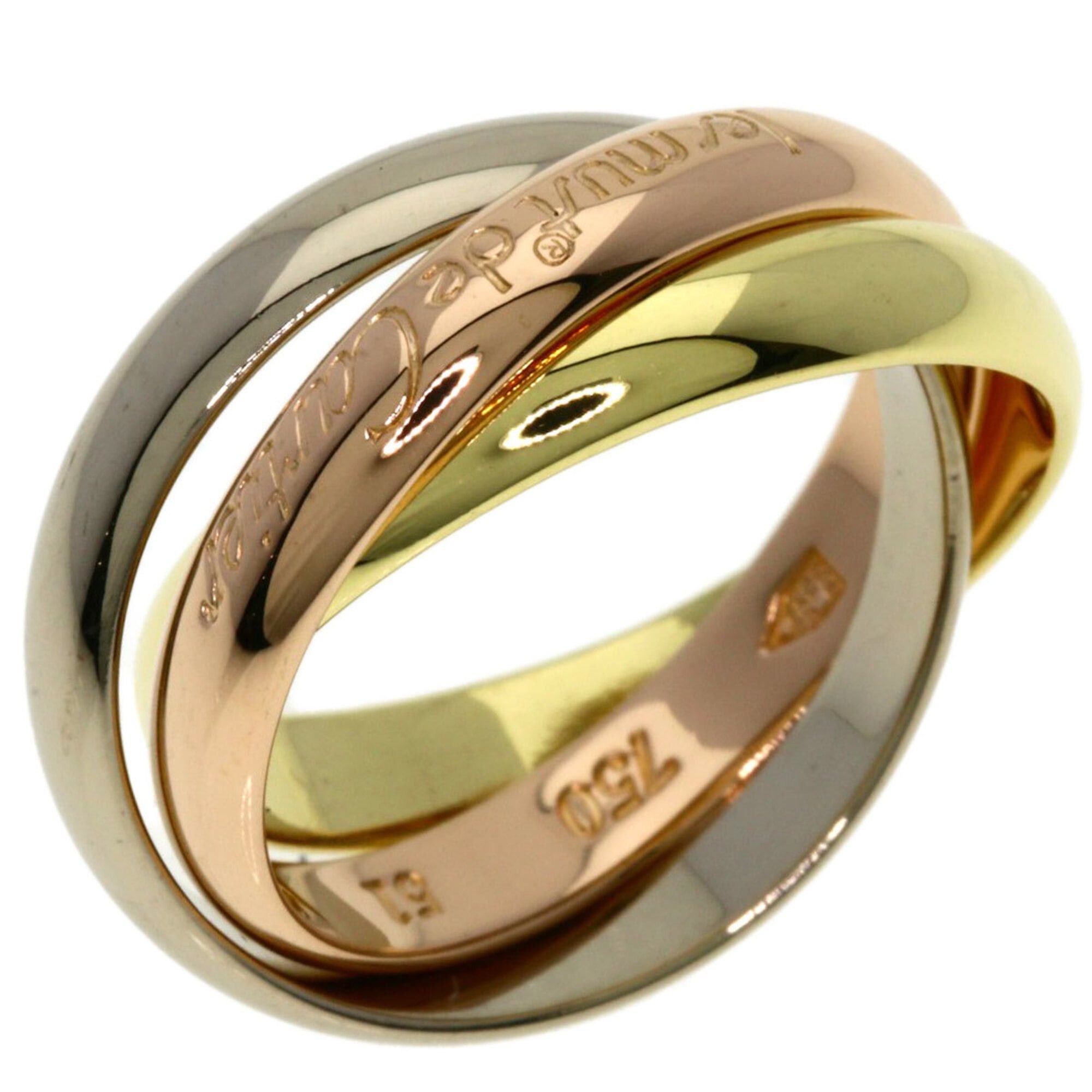 Cartier Cartier Trinity #51 Ring - 18K Yellow Gold/18K White Pink Gold Women's CARTIER Size ONE SIZE - 2 Thumbnail