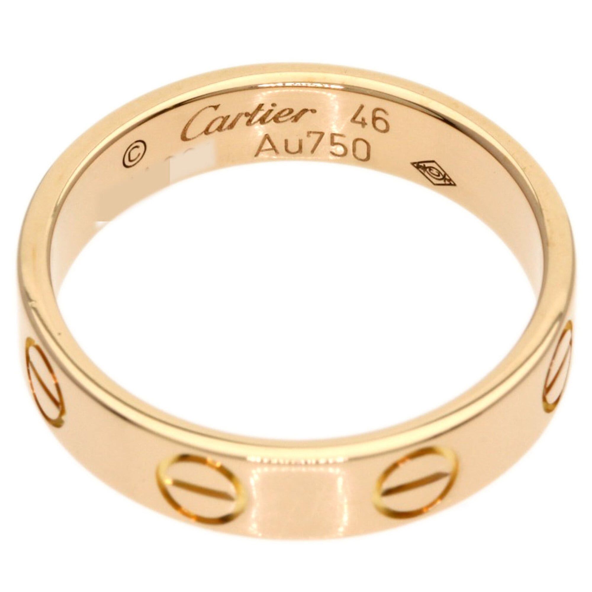 Cartier Cartier Mini Love Ring #46, 18K Pink Gold, Women's Ring, CARTIER Size ONE SIZE - 4 Thumbnail