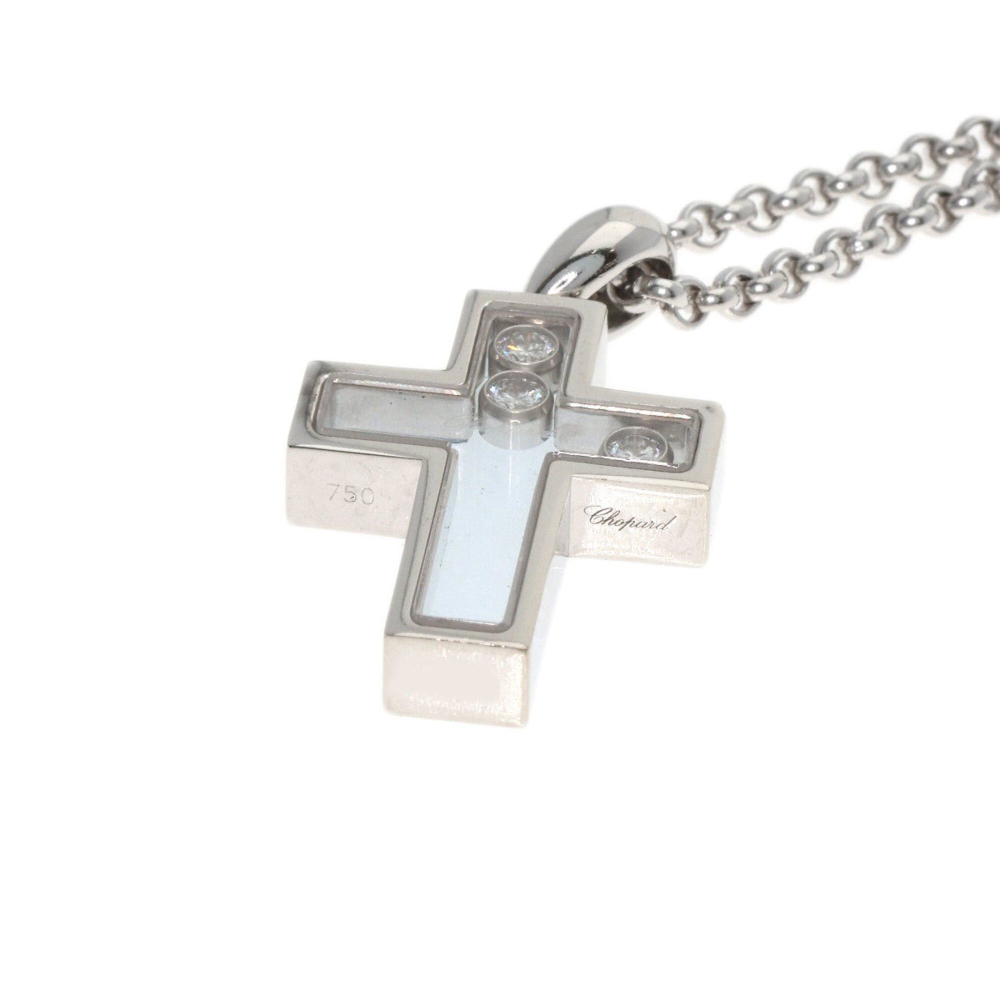 Chopard Chopard Happy Diamonds Cross Necklace 18K White Gold Women's Size ONE SIZE - 4 Thumbnail