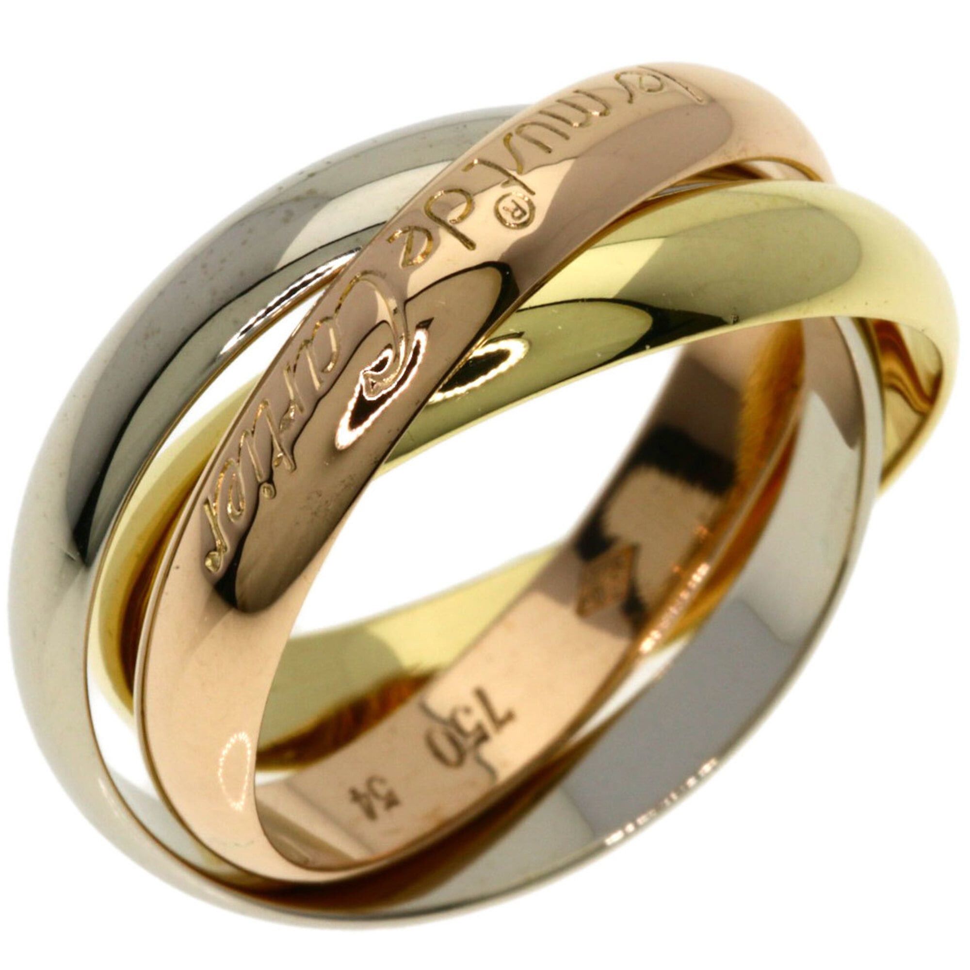 Cartier Cartier Trinity #54 Ring - 18K Yellow Gold/18K White Pink Gold Women's CARTIER Size ONE SIZE - 2 Thumbnail