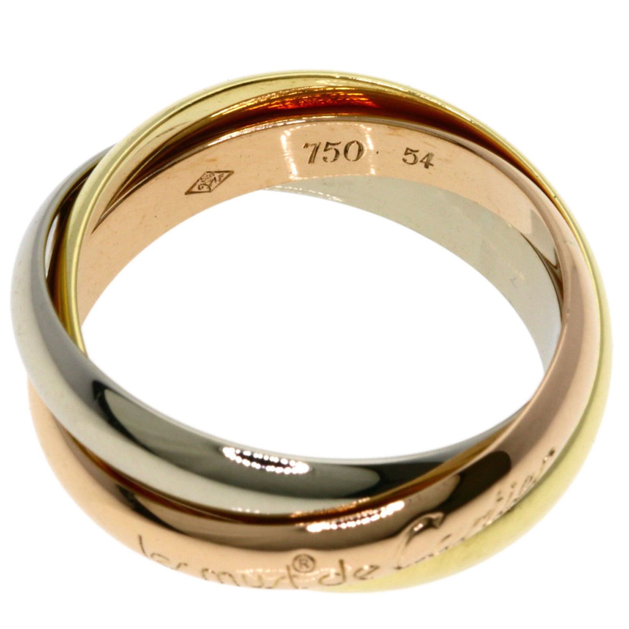 Cartier Cartier Trinity #54 Ring - 18K Yellow Gold/18K White Pink Gold Women's CARTIER Size ONE SIZE - 3 Thumbnail