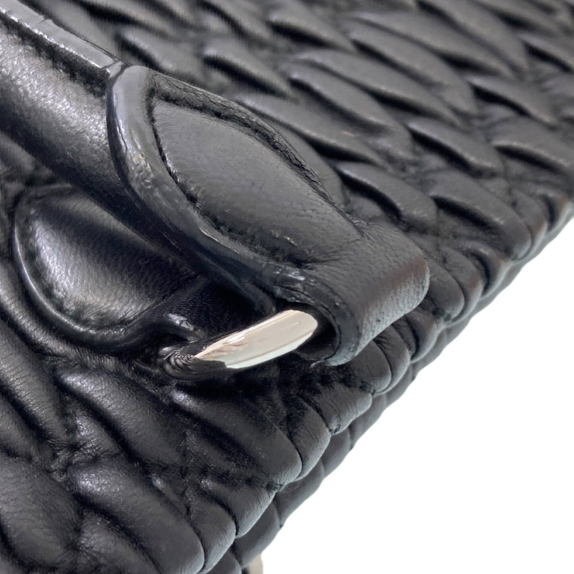 Miu Miu Miu Miu Miu Crystal Matelassé 2-Way Tote Bag, Calfskin, Women's. Size ONE SIZE - 19 Thumbnail