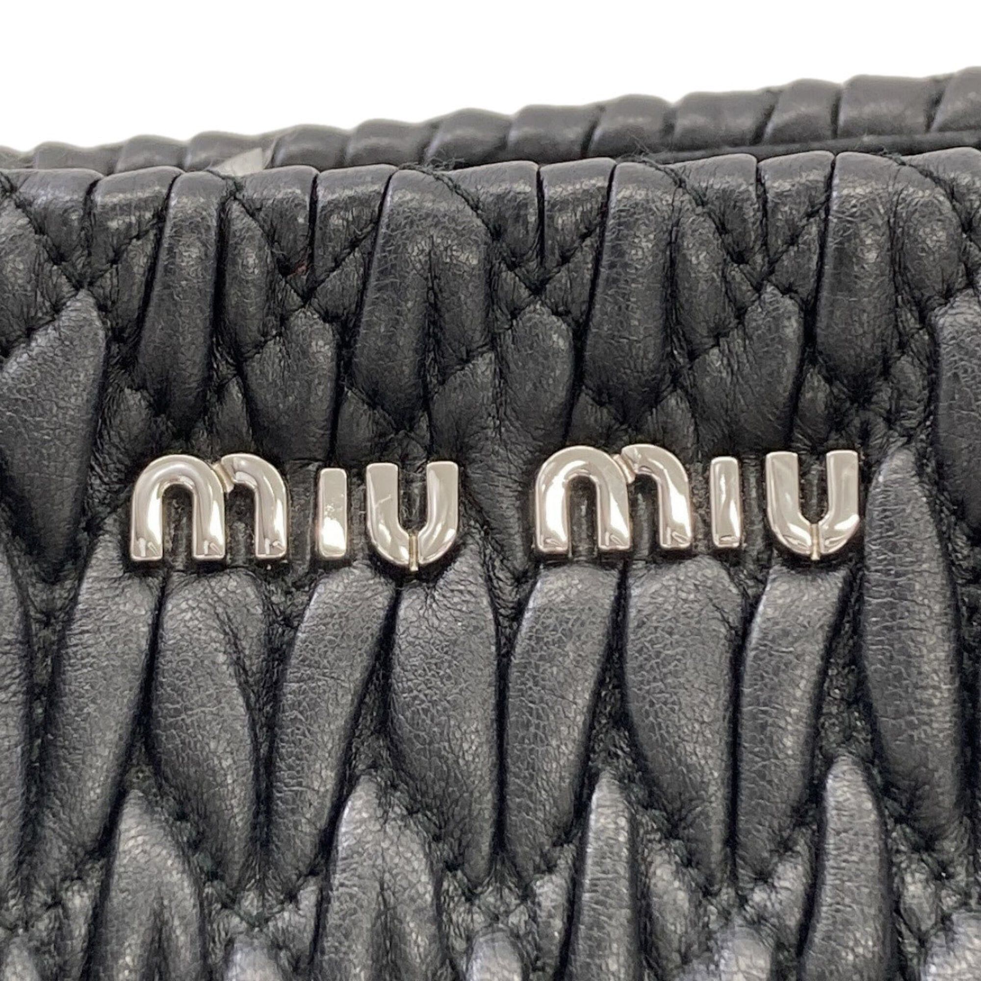 Miu Miu Miu Miu Miu Crystal Matelassé 2-Way Tote Bag, Calfskin, Women's. Size ONE SIZE - 10 Thumbnail