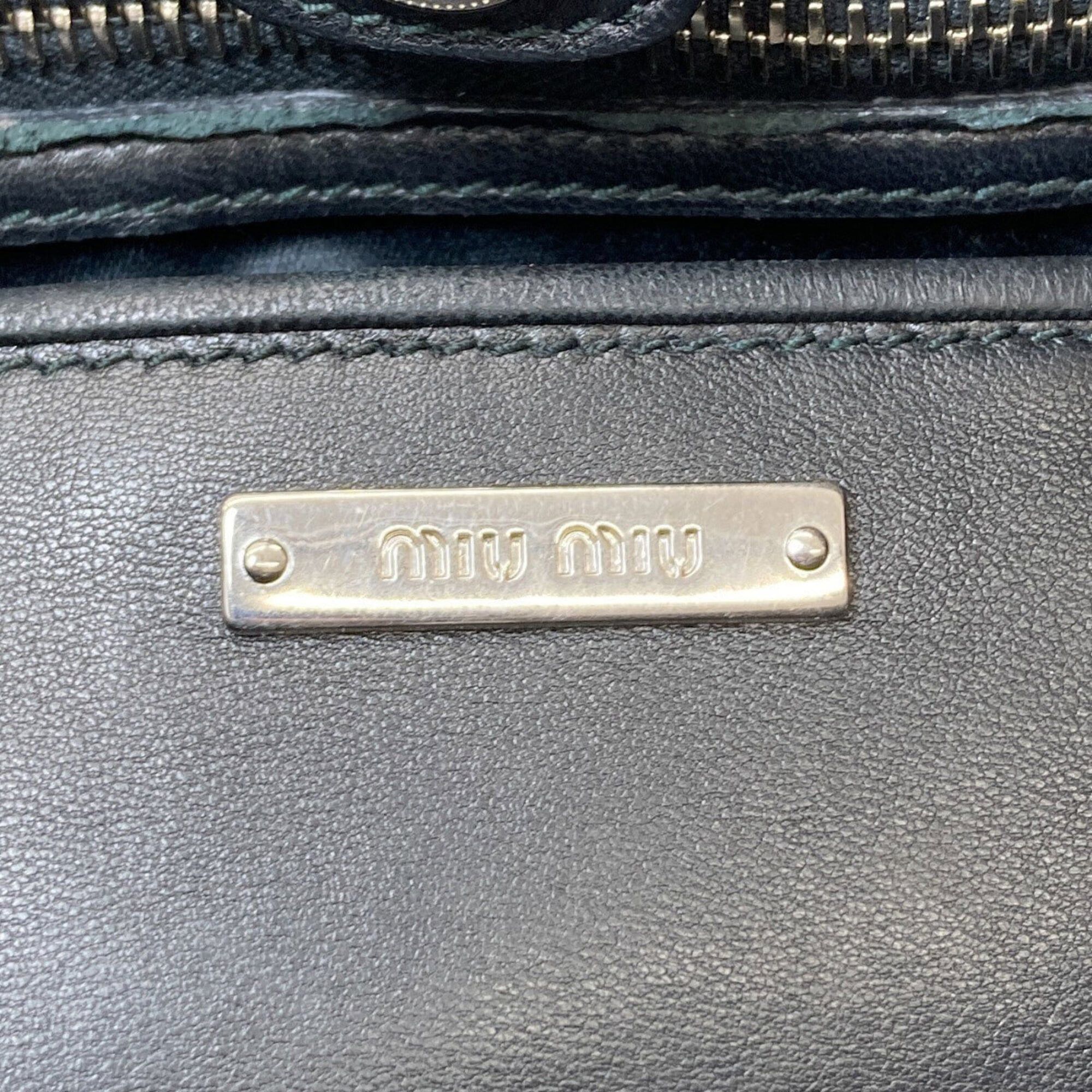 Miu Miu Miu Miu Miu Crystal Matelassé 2-Way Tote Bag, Calfskin, Women's. Size ONE SIZE - 6 Thumbnail