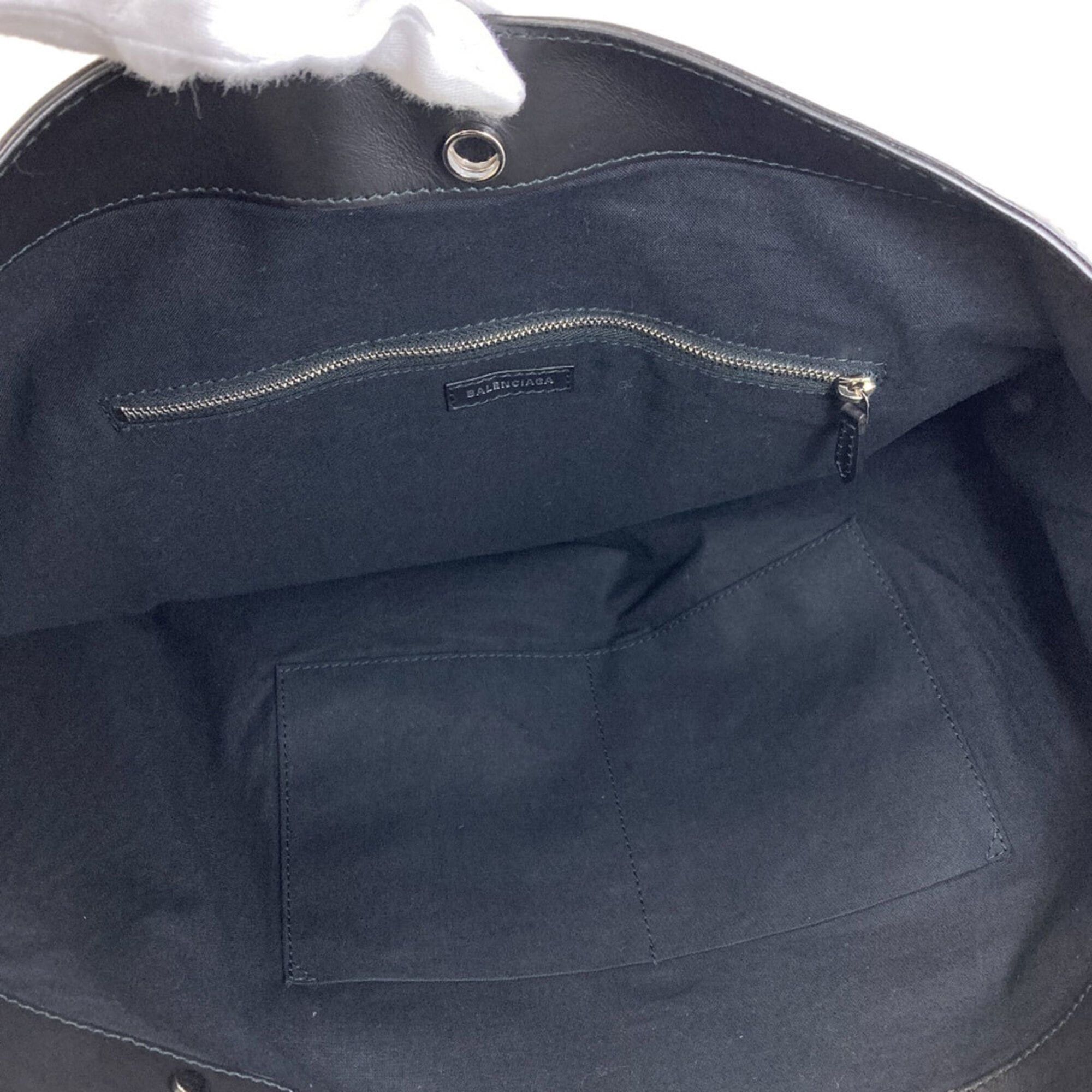 Balenciaga Balenciaga 374767 Navy Tote Bag, Canvas/Leather, Women's BALENCIAGA Size ONE SIZE - 5 Thumbnail