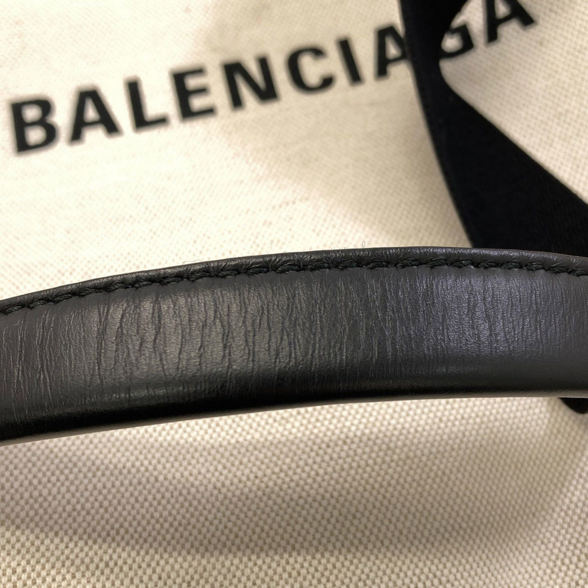 Balenciaga Balenciaga 374767 Navy Tote Bag, Canvas/Leather, Women's BALENCIAGA Size ONE SIZE - 17 Thumbnail