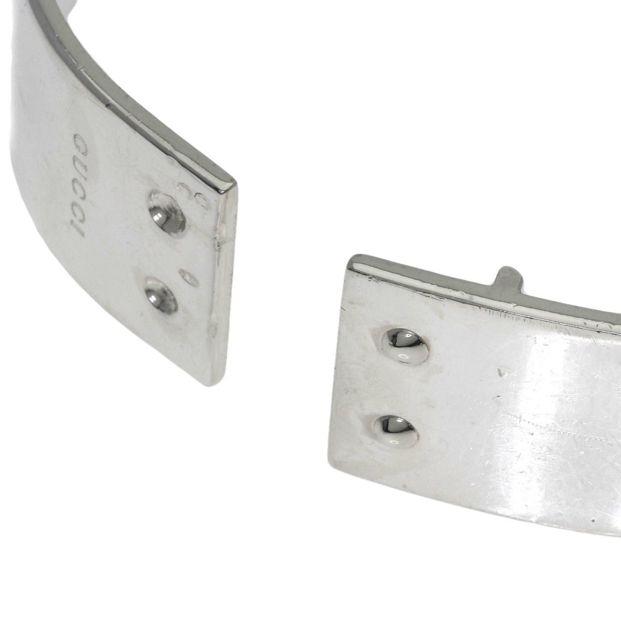 Gucci Gucci Logo Bangle Bracelet, Silver, Women's Size ONE SIZE - 6 Thumbnail
