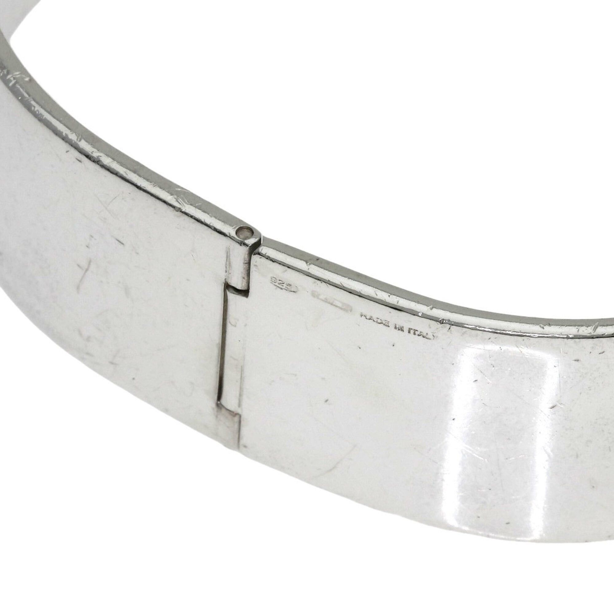 Gucci Gucci Logo Bangle Bracelet, Silver, Women's Size ONE SIZE - 5 Thumbnail