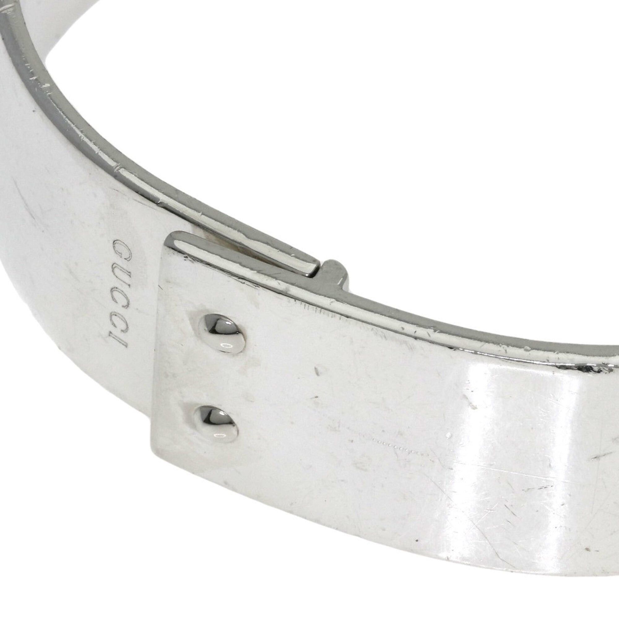 Gucci Gucci Logo Bangle Bracelet, Silver, Women's Size ONE SIZE - 3 Thumbnail