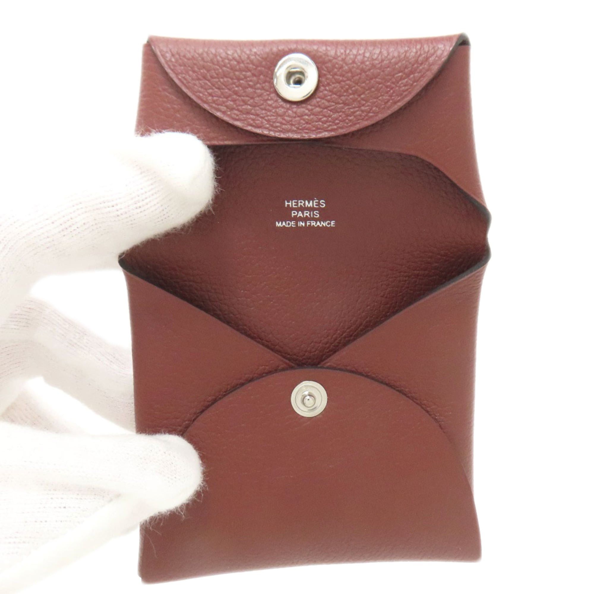 Hermes Hermes Bastia Silver Hardware Coin Case Evercolor Women's HERMES Size ONE SIZE - 4 Thumbnail