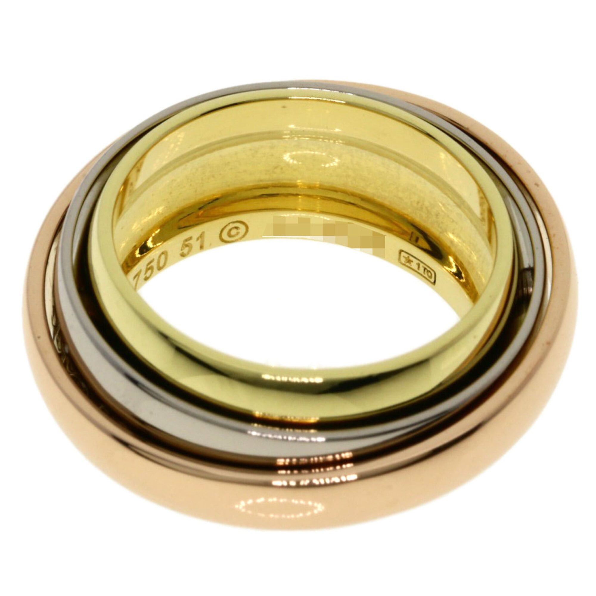 Cartier Cartier Trinity Must Essence #51 Ring - 18K Yellow Gold/18K White Pink Gold Women's CARTIER Size ONE SIZE - 4 Thumbnail