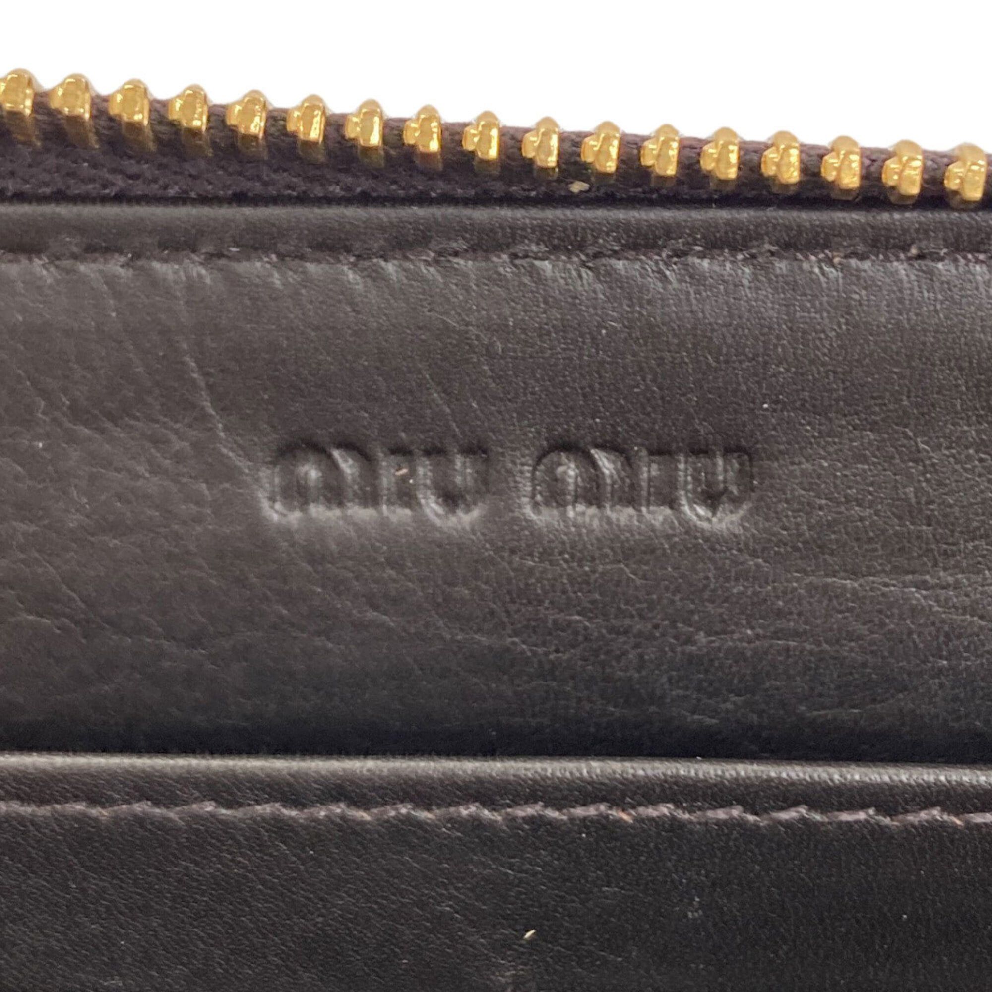 Miu Miu Miu Miu Miu embossed leather long wallet for women. Size ONE SIZE - 6 Thumbnail