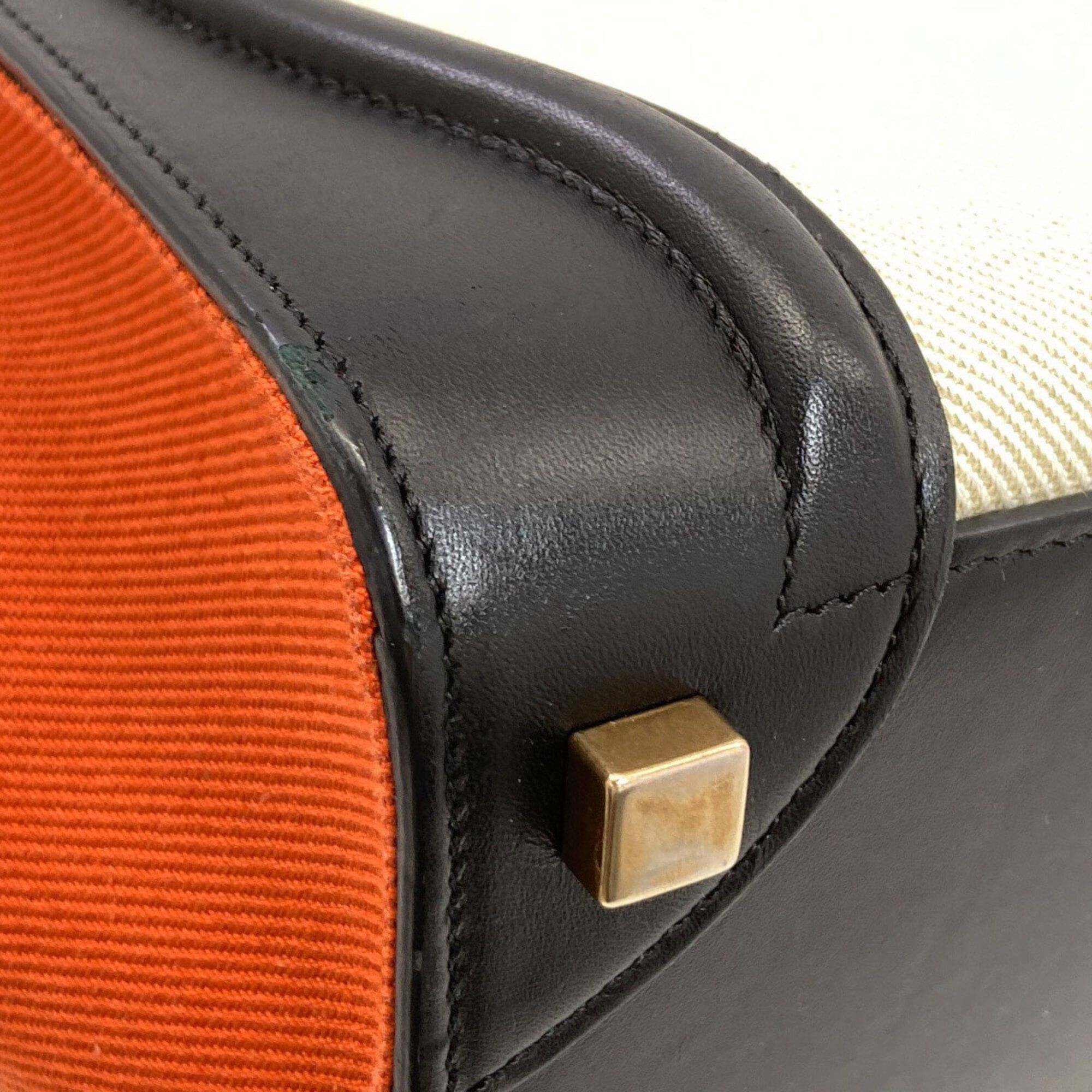 Celine Celine Luggage Micro Handbag, Canvas/Leather, Women's CELINE Size ONE SIZE - 23 Thumbnail