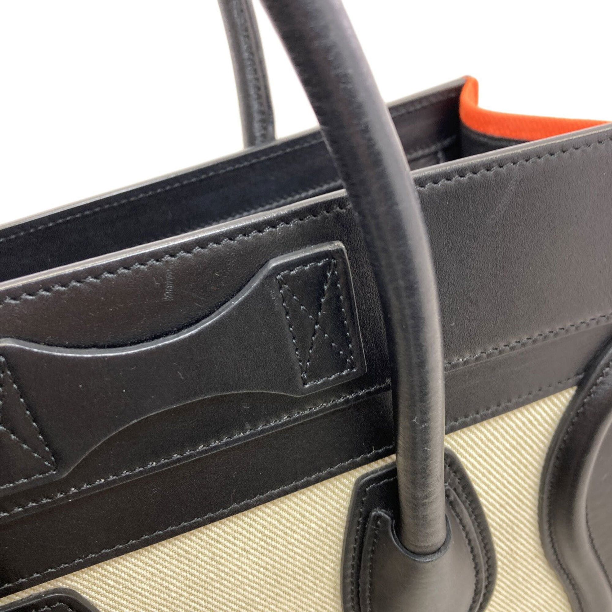 Celine Celine Luggage Micro Handbag, Canvas/Leather, Women's CELINE Size ONE SIZE - 16 Thumbnail