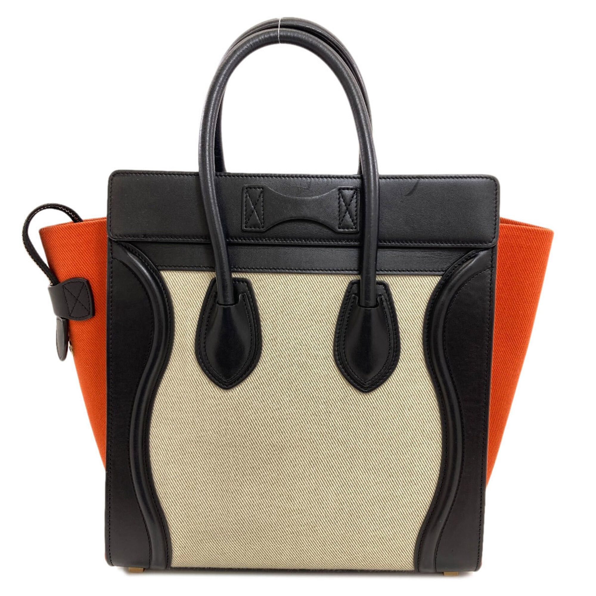 Celine Celine Luggage Micro Handbag, Canvas/Leather, Women's CELINE Size ONE SIZE - 2 Thumbnail