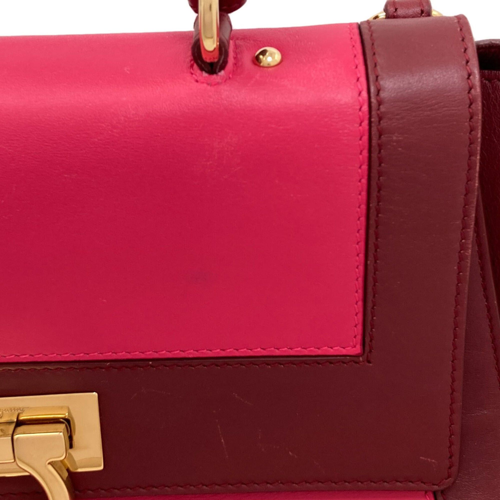 Salvatore Ferragamo Salvatore Ferragamo Sofia Gancini Hardware Handbag Leather Women's Size ONE SIZE - 13 Thumbnail