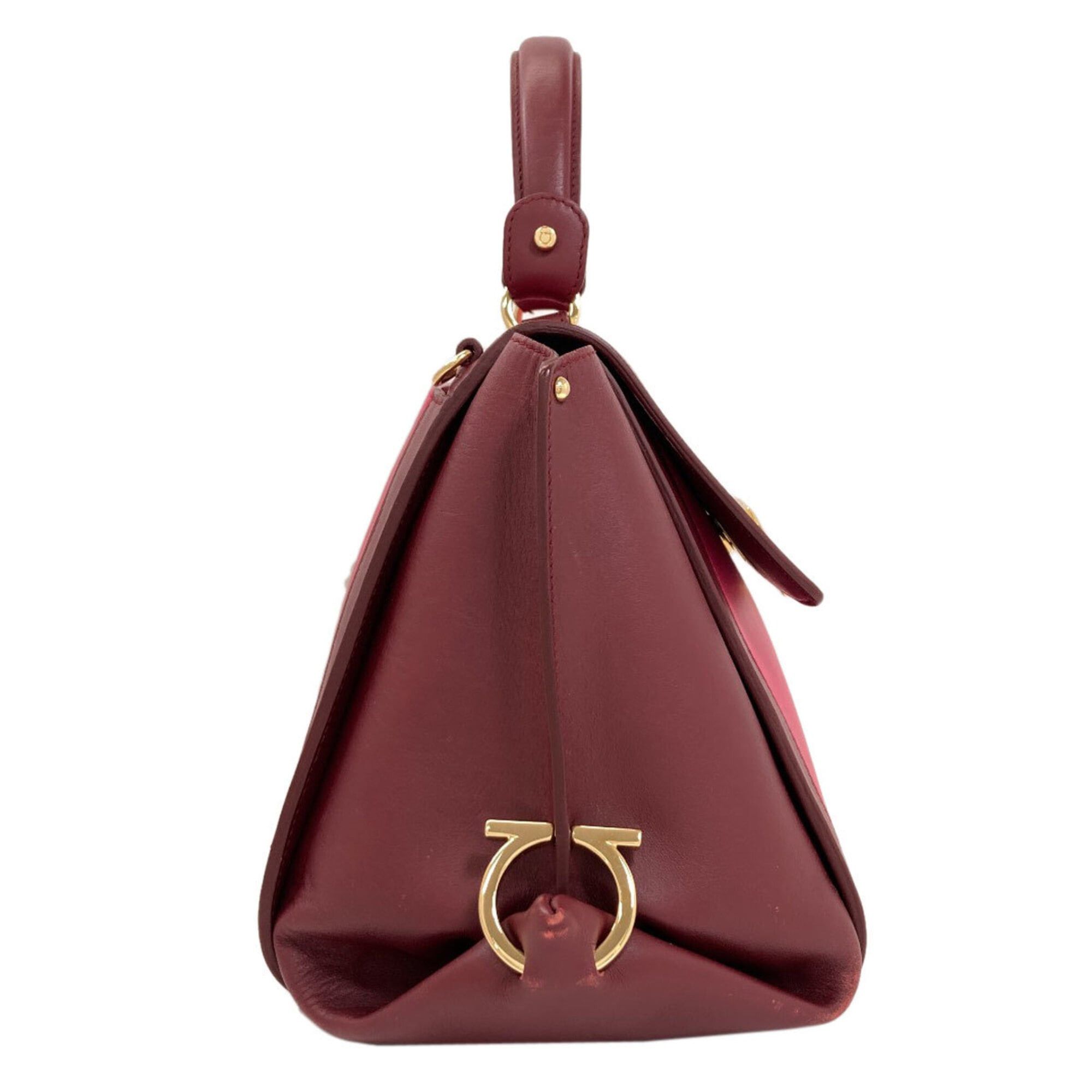 Salvatore Ferragamo Salvatore Ferragamo Sofia Gancini Hardware Handbag Leather Women's Size ONE SIZE - 3 Thumbnail