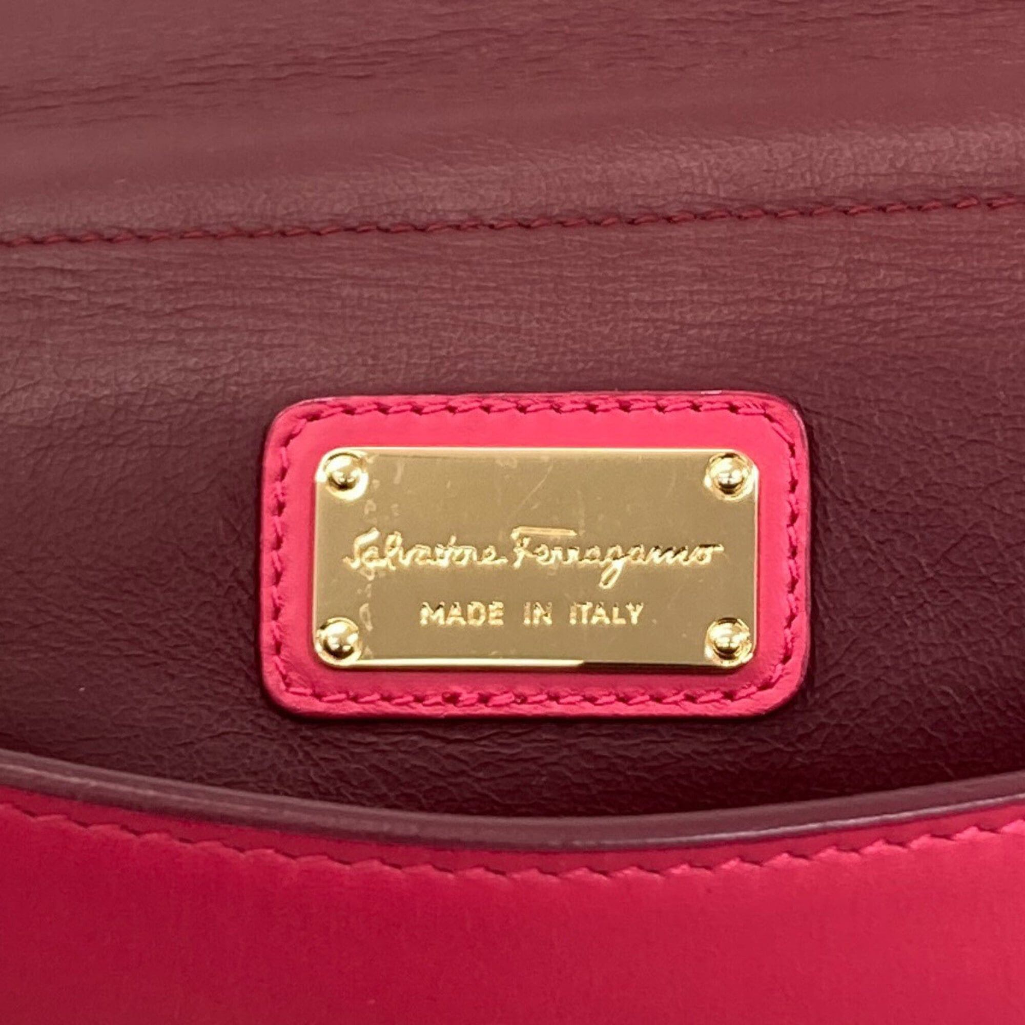 Salvatore Ferragamo Salvatore Ferragamo Sofia Gancini Hardware Handbag Leather Women's Size ONE SIZE - 6 Thumbnail