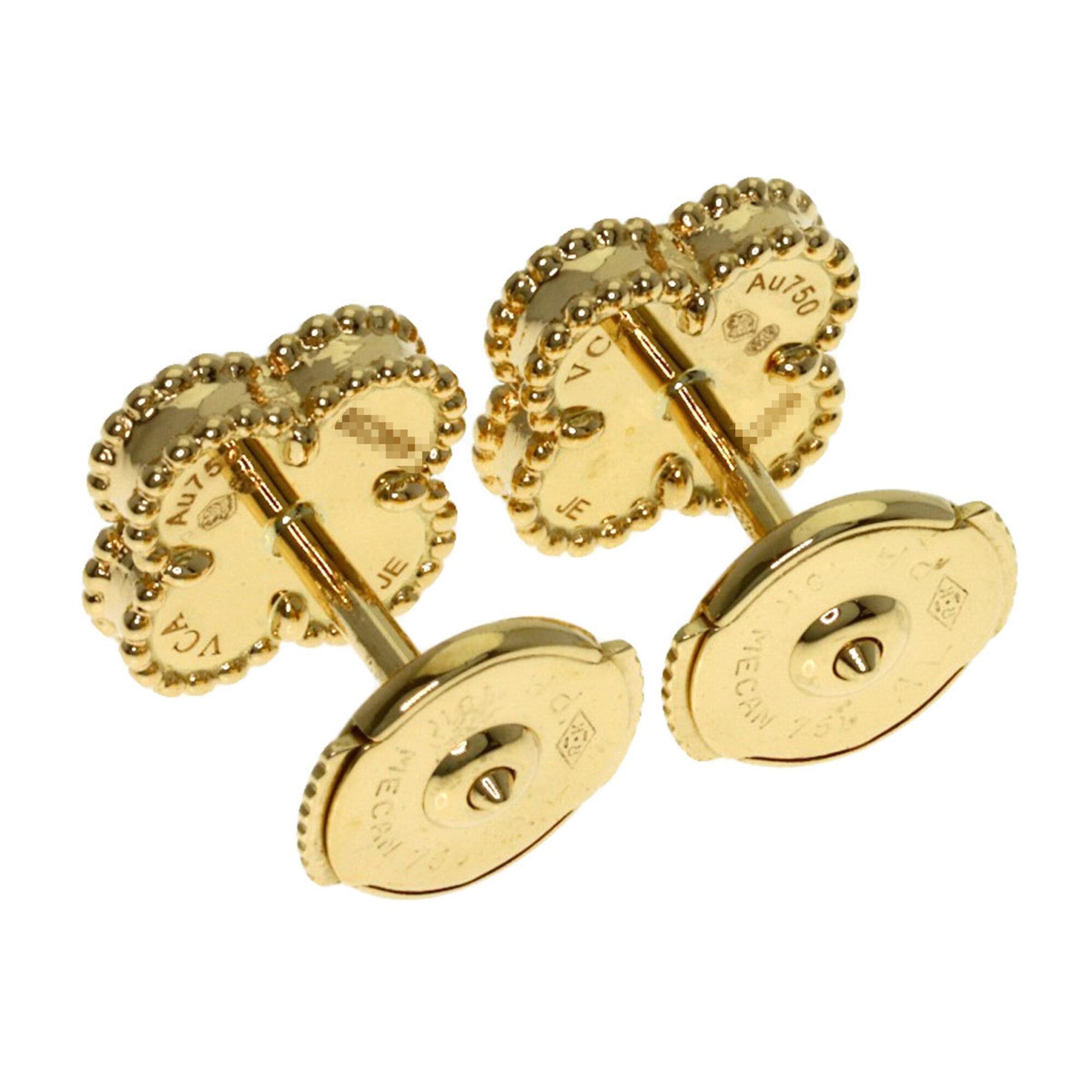 Van Cleef & Arpels Van Cleef & Arpels Sweet Alhambra Earrings, 18K Yellow Gold, Women's Size ONE SIZE - 2 Thumbnail