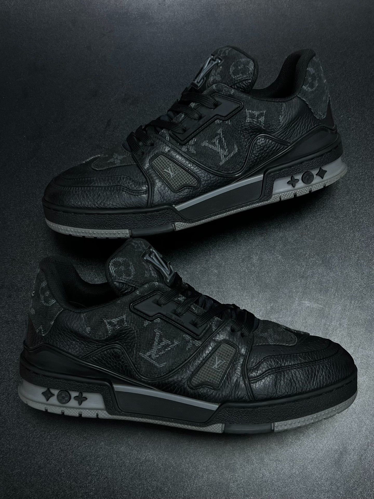 Louis Vuitton Louis Vuitton Training Denim Black Lowtop Sneakers 5.5 Men Size US 5.5 / EU 38 - 5 Thumbnail