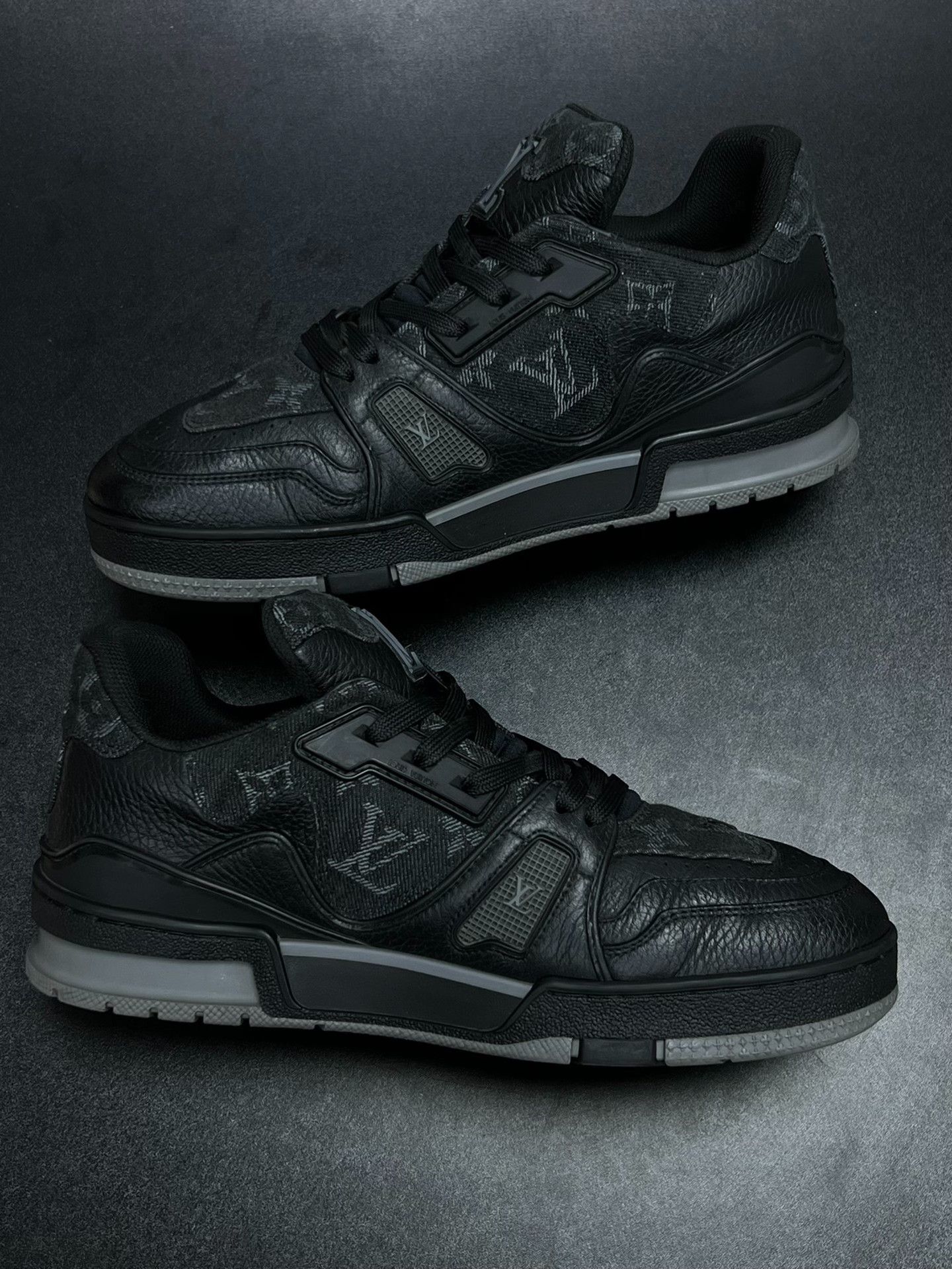 Louis Vuitton Louis Vuitton Training Denim Black Lowtop Sneakers 5.5 Men Size US 5.5 / EU 38 - 6 Thumbnail
