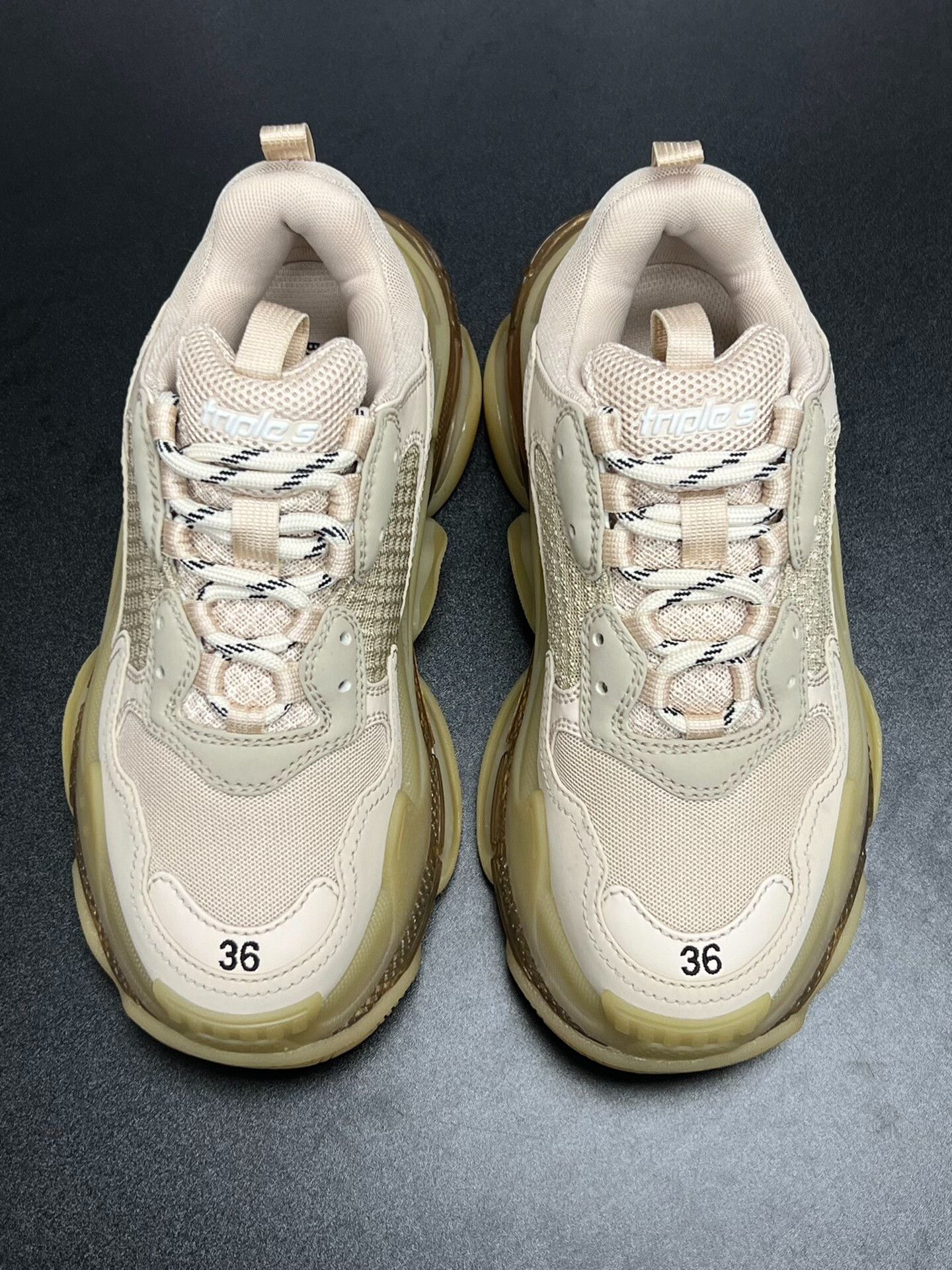 Balenciaga Balenciaga Beige Lowtop Sneakers us_6 Women Size US 6 / IT 36 - 3 Thumbnail