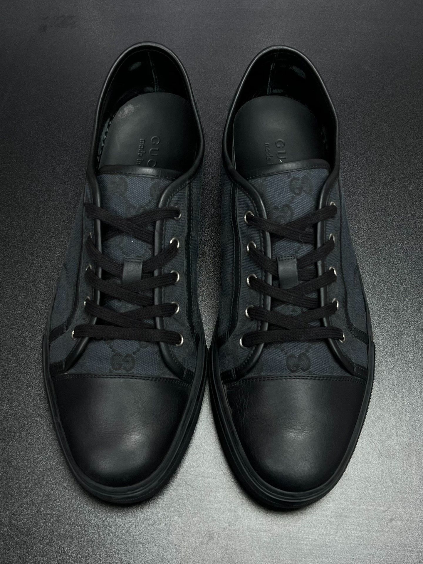 Gucci Gucci Canvas Printed Black Lowtop Sneakers 12 Men Size US 12 / EU 45 - 3 Thumbnail