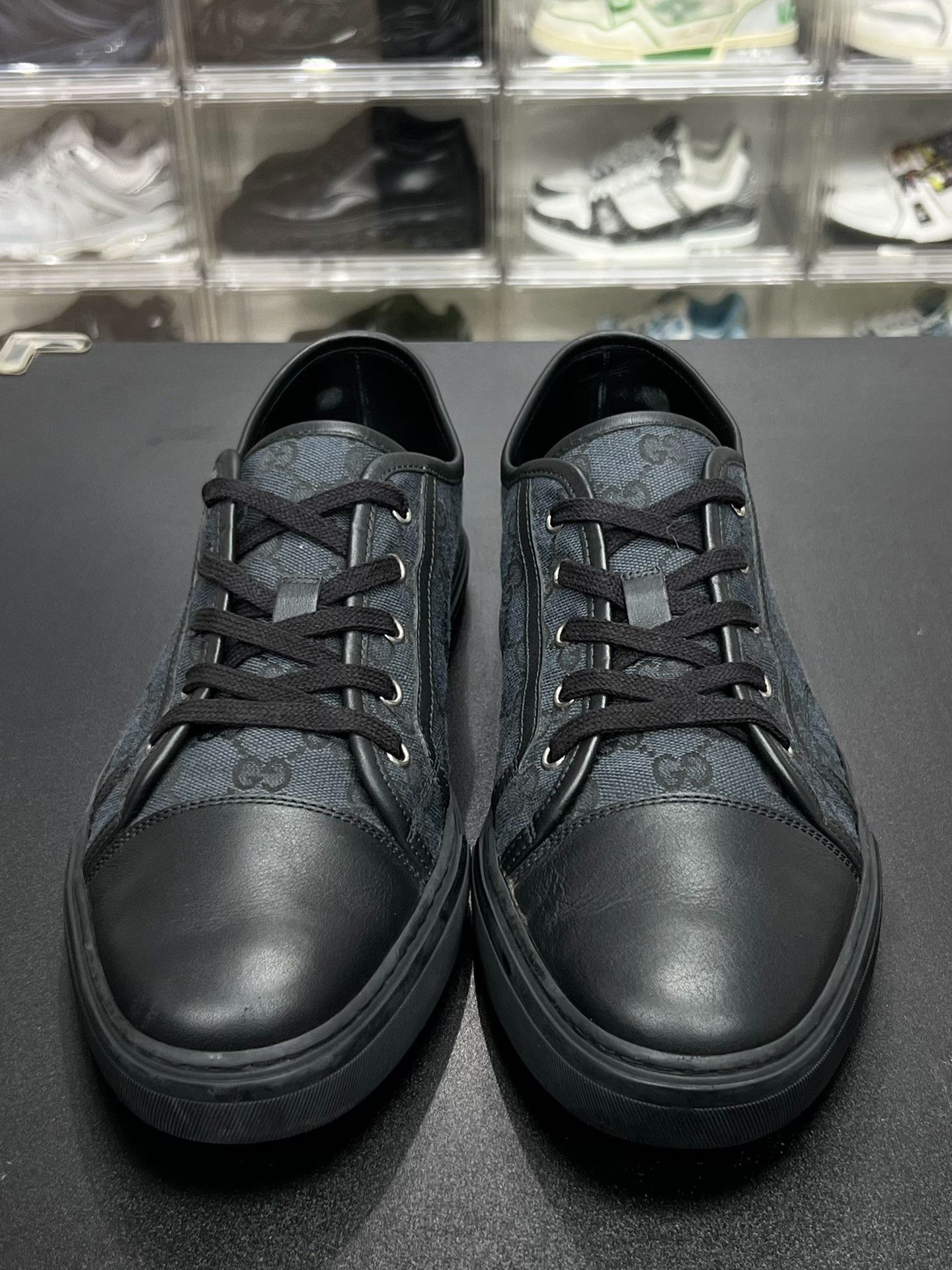 Gucci Gucci Canvas Printed Black Lowtop Sneakers 12 Men Size US 12 / EU 45 - 2 Thumbnail